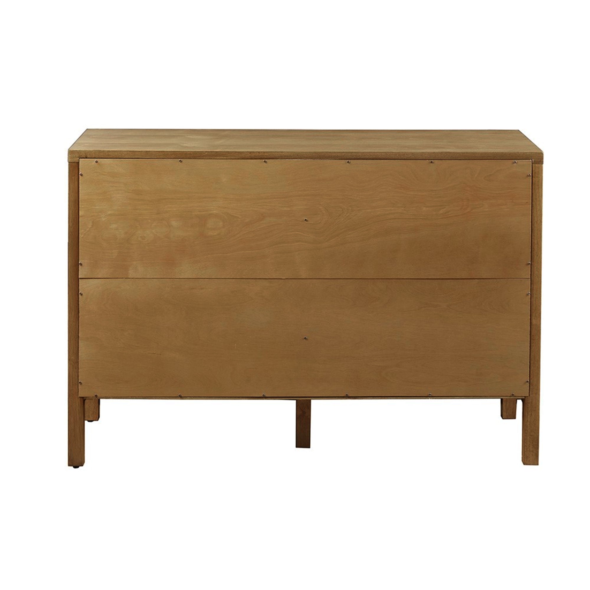 Accent Cabinet with Adjustable Shelves Natural Elm Finish 47.5 Inches