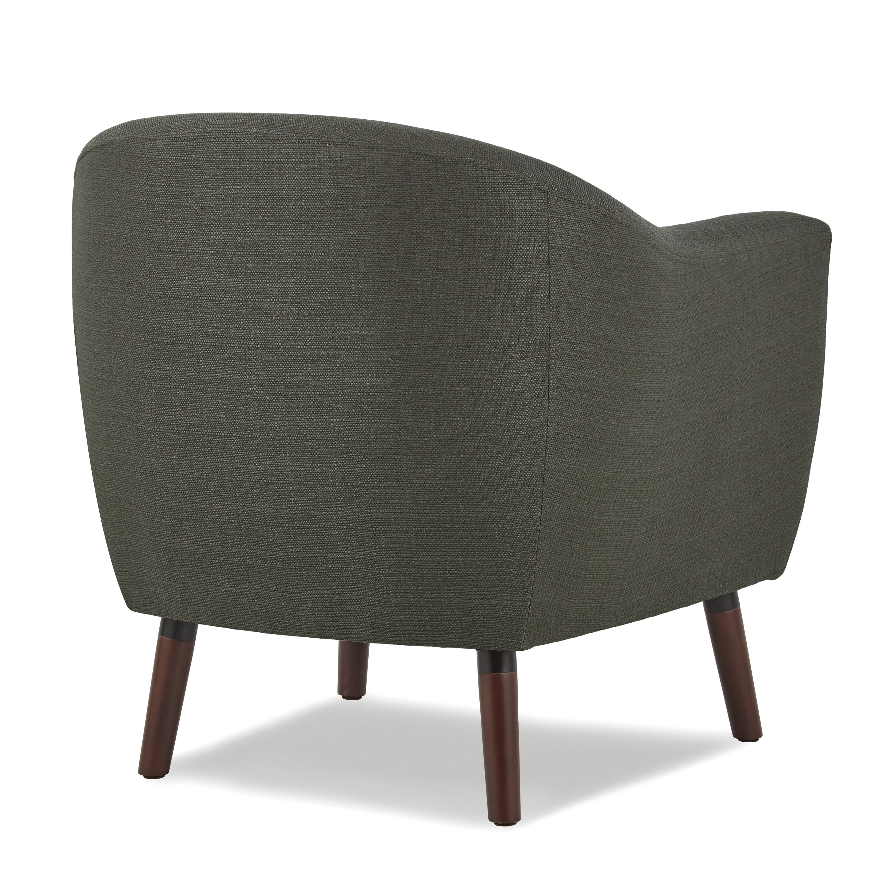 Upholstered Sloped Arm Tufted Club Accent Chair
