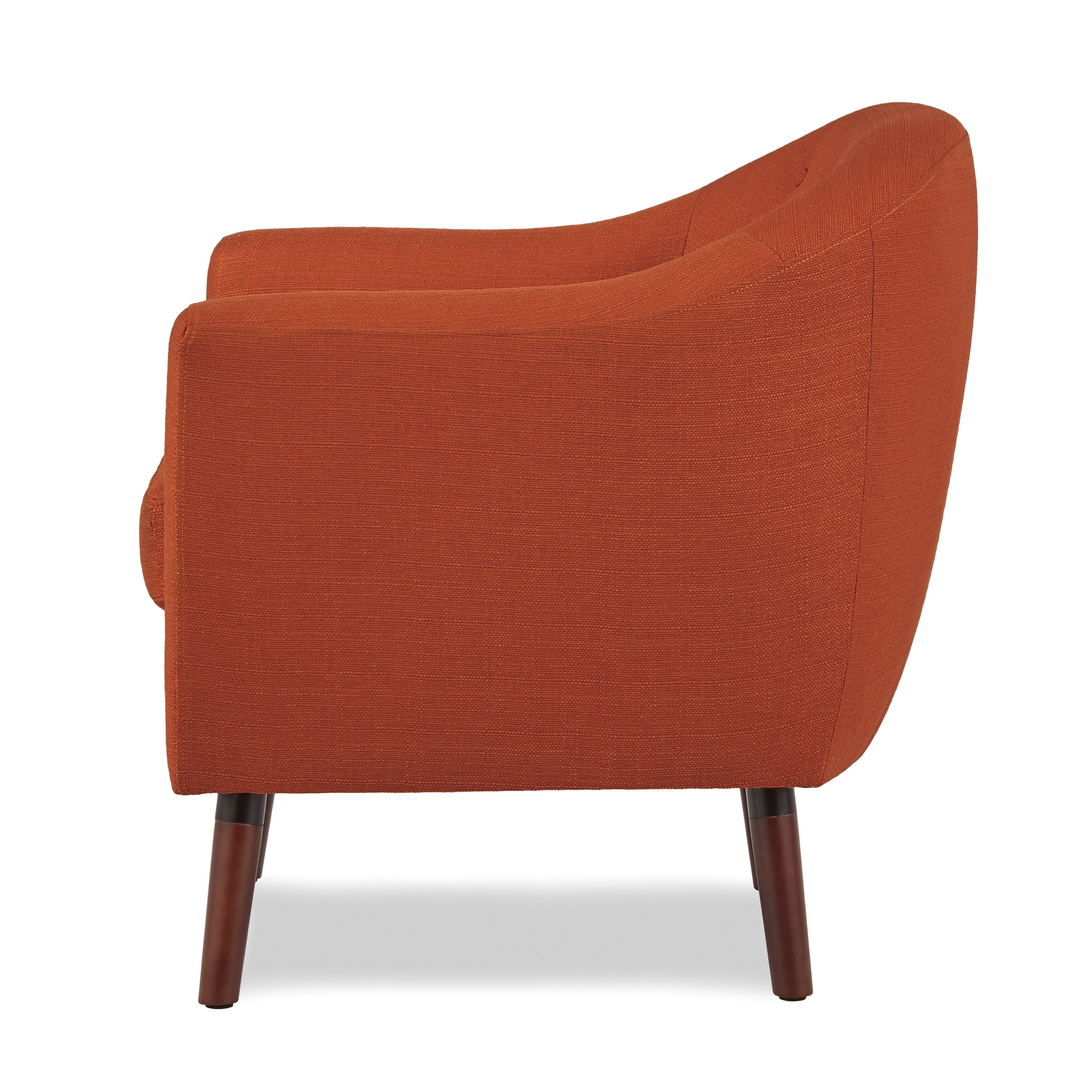 Upholstered Sloped Arm Tufted Club Accent Chair