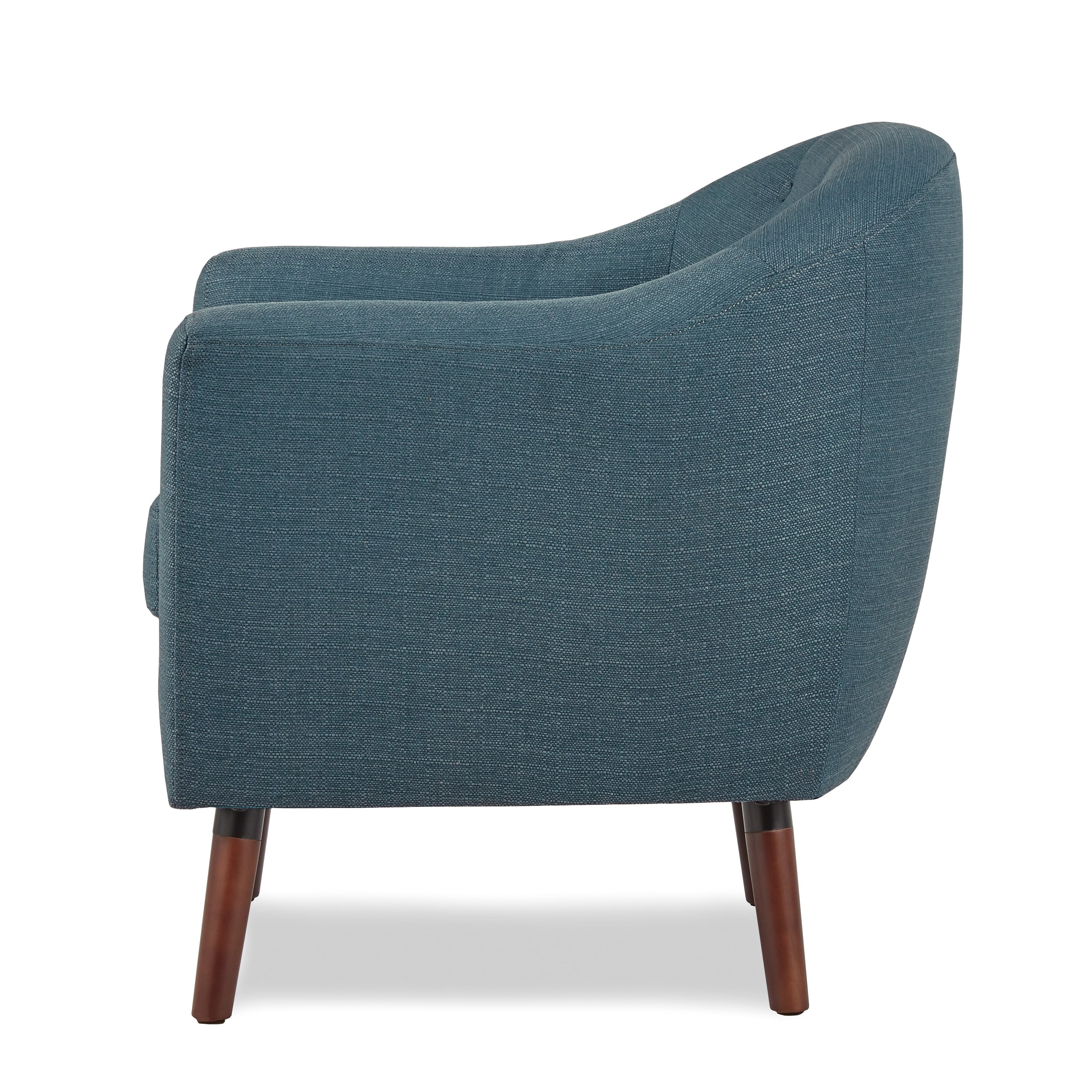 Upholstered Sloped Arm Tufted Club Accent Chair