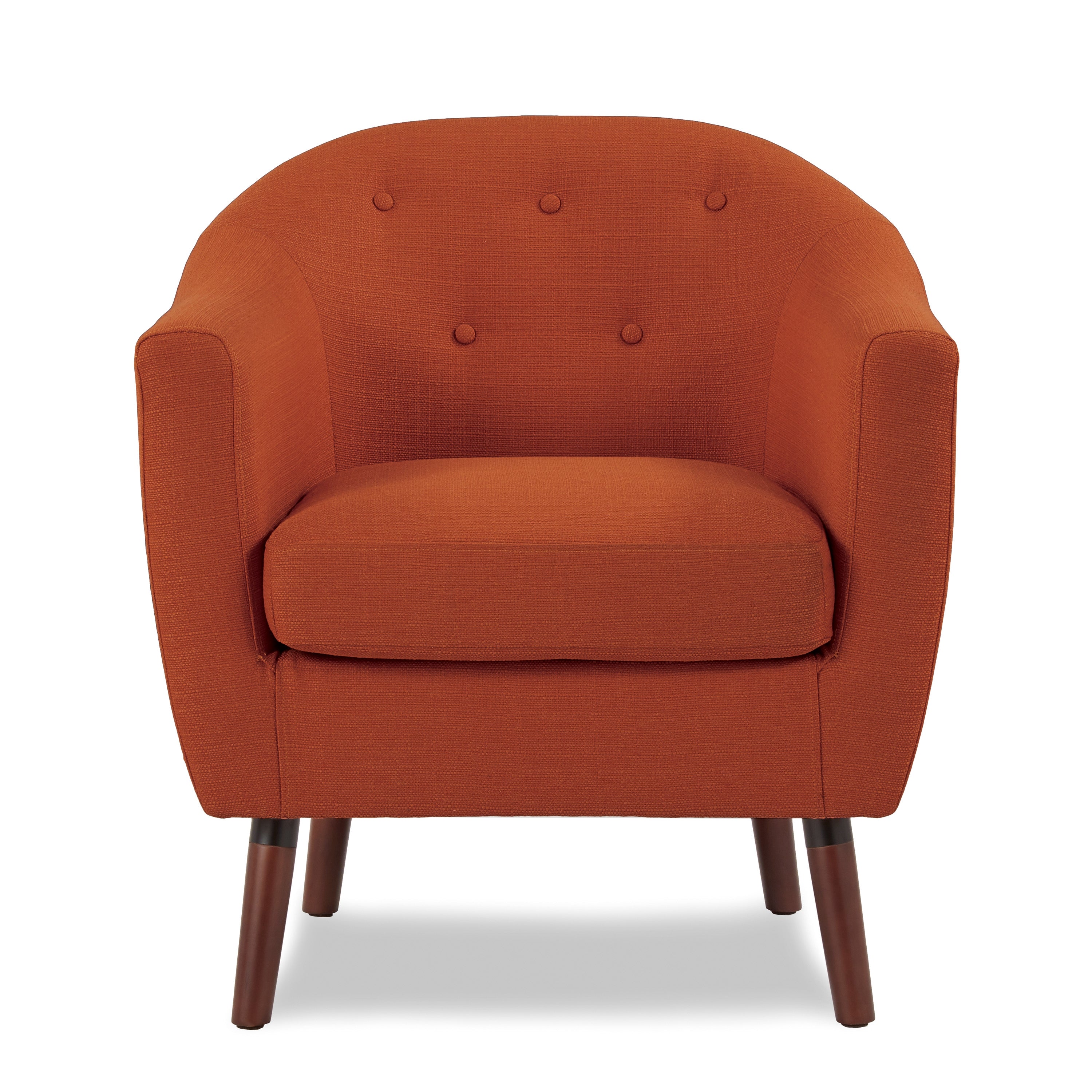 Upholstered Sloped Arm Tufted Club Accent Chair