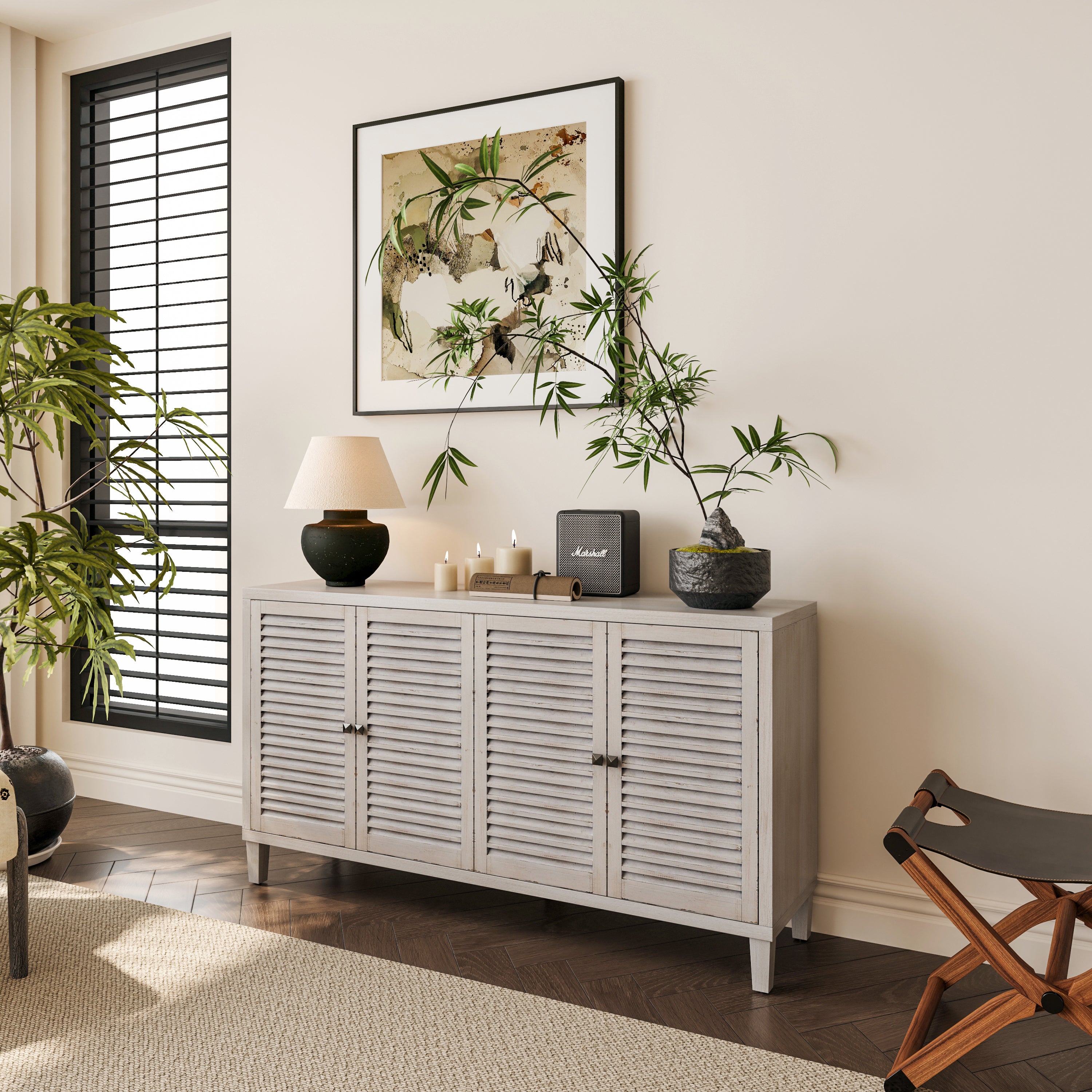 Shutter Door  Sideboard Buffet