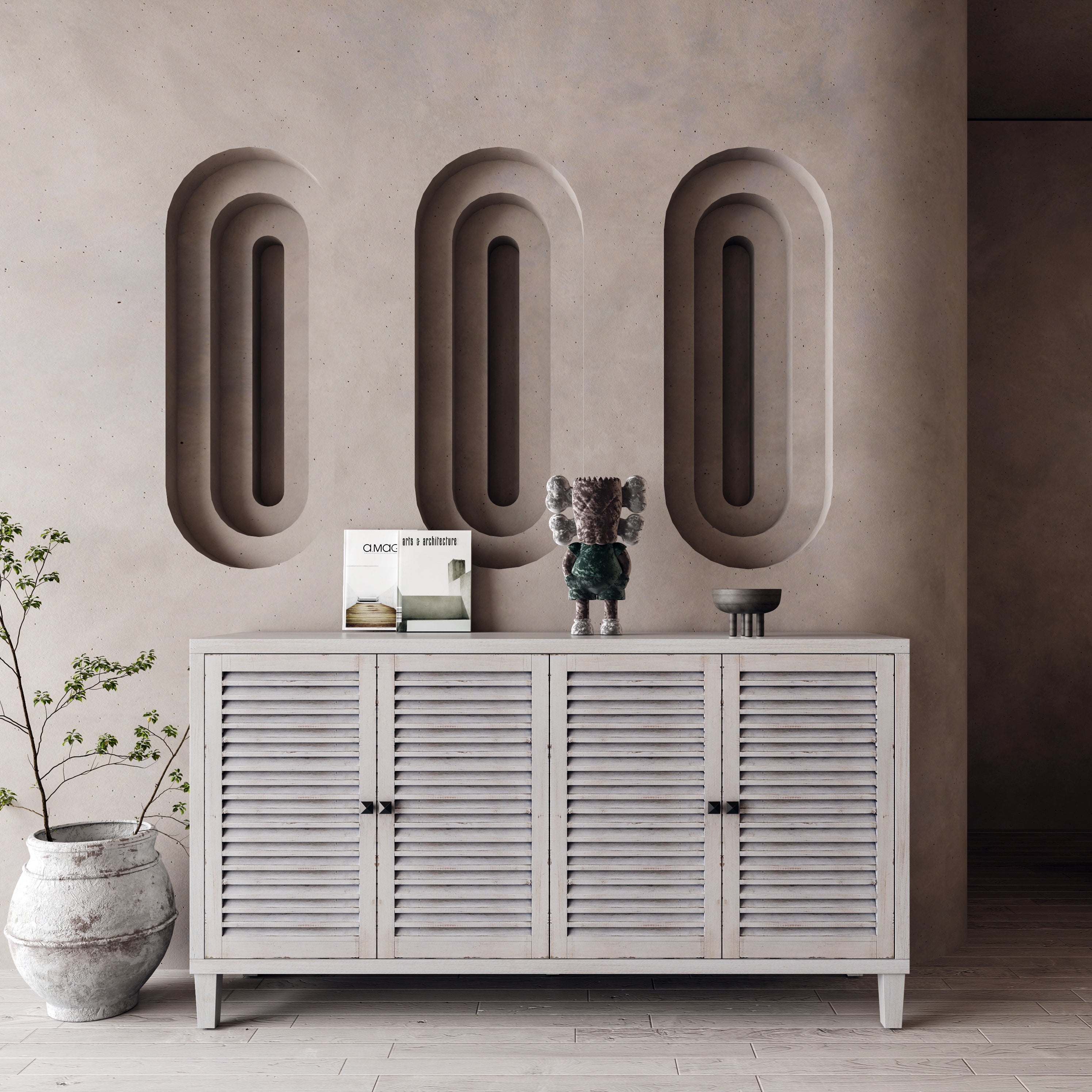 Shutter Door  Sideboard Buffet