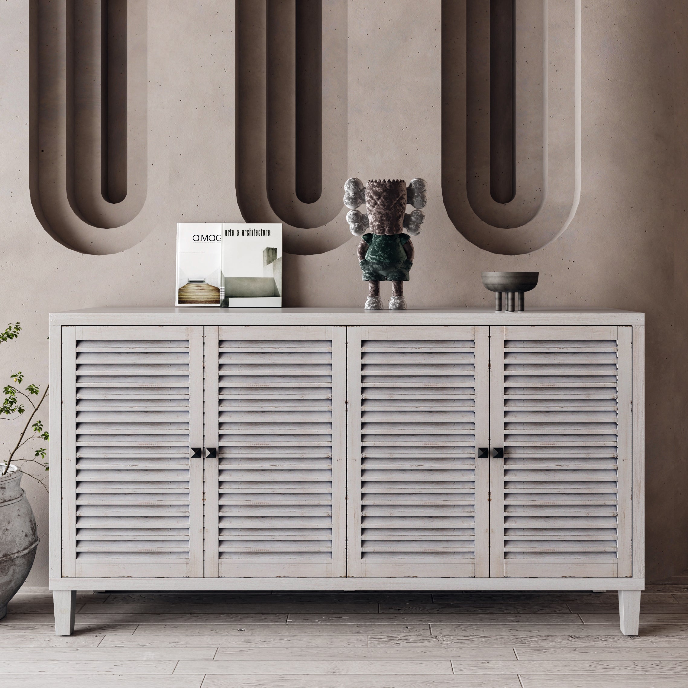 Shutter Door  Sideboard Buffet