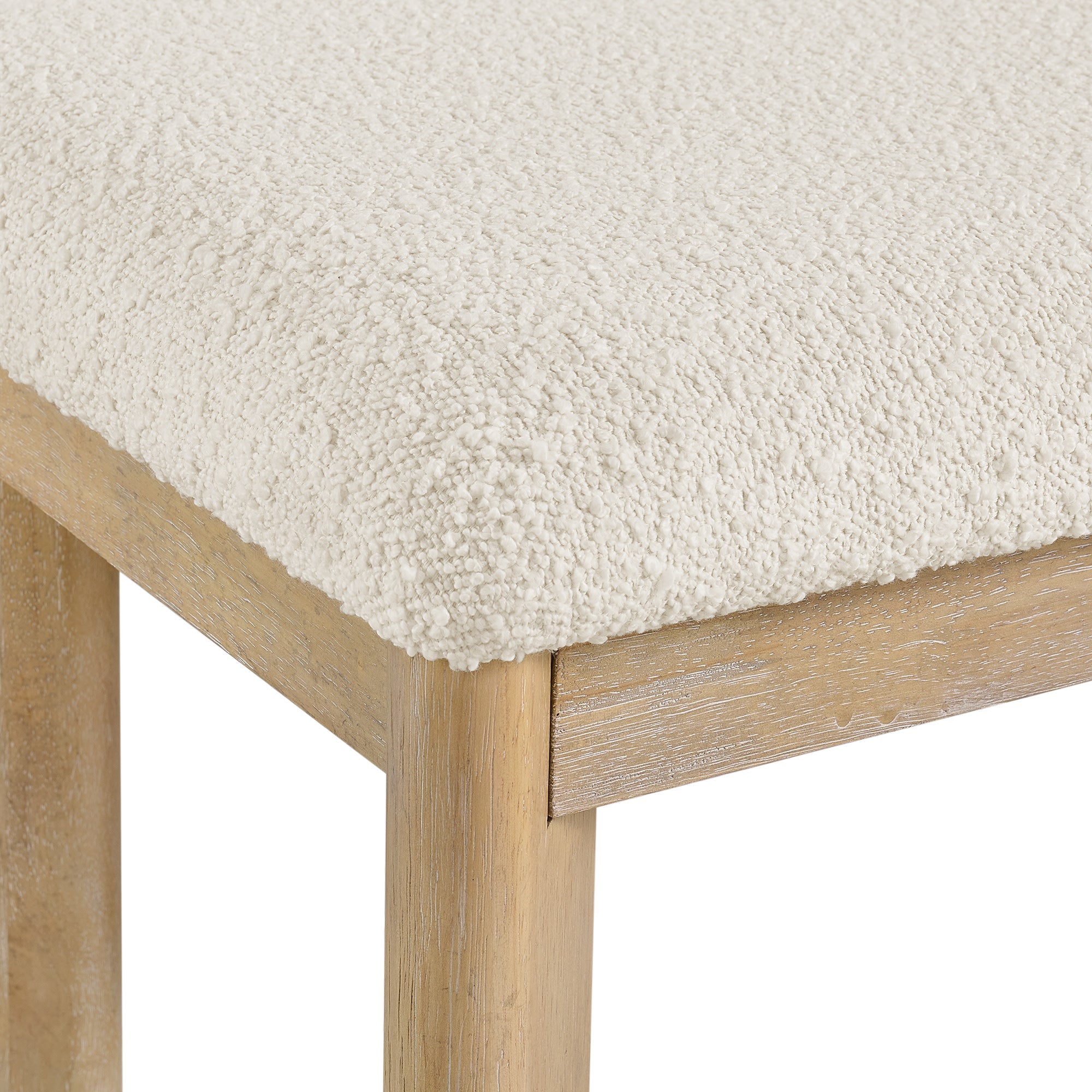 Upholstered Dining Bench with Solid Wood Frame