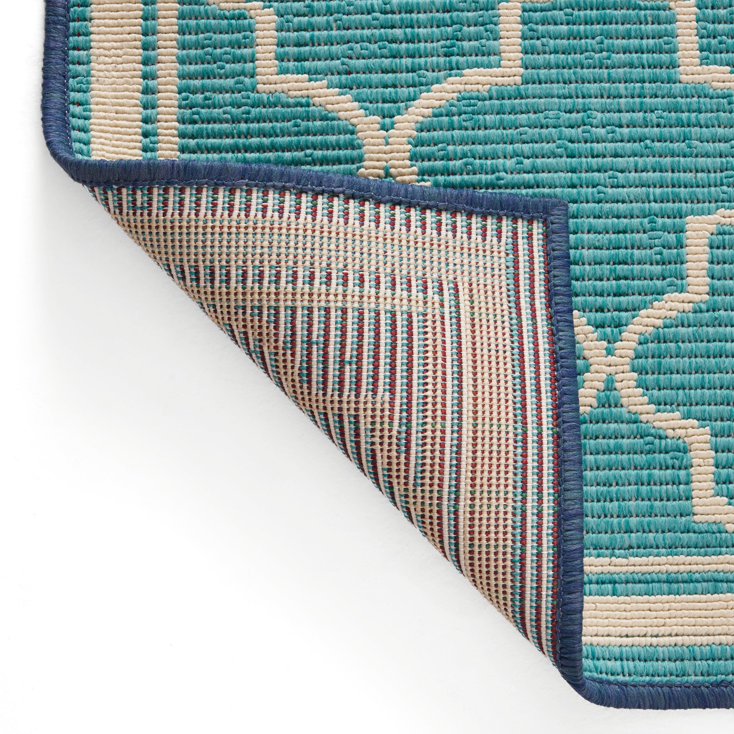 120"x94" Outdoor Rug with Rectangle Shape and Ombre Pattern