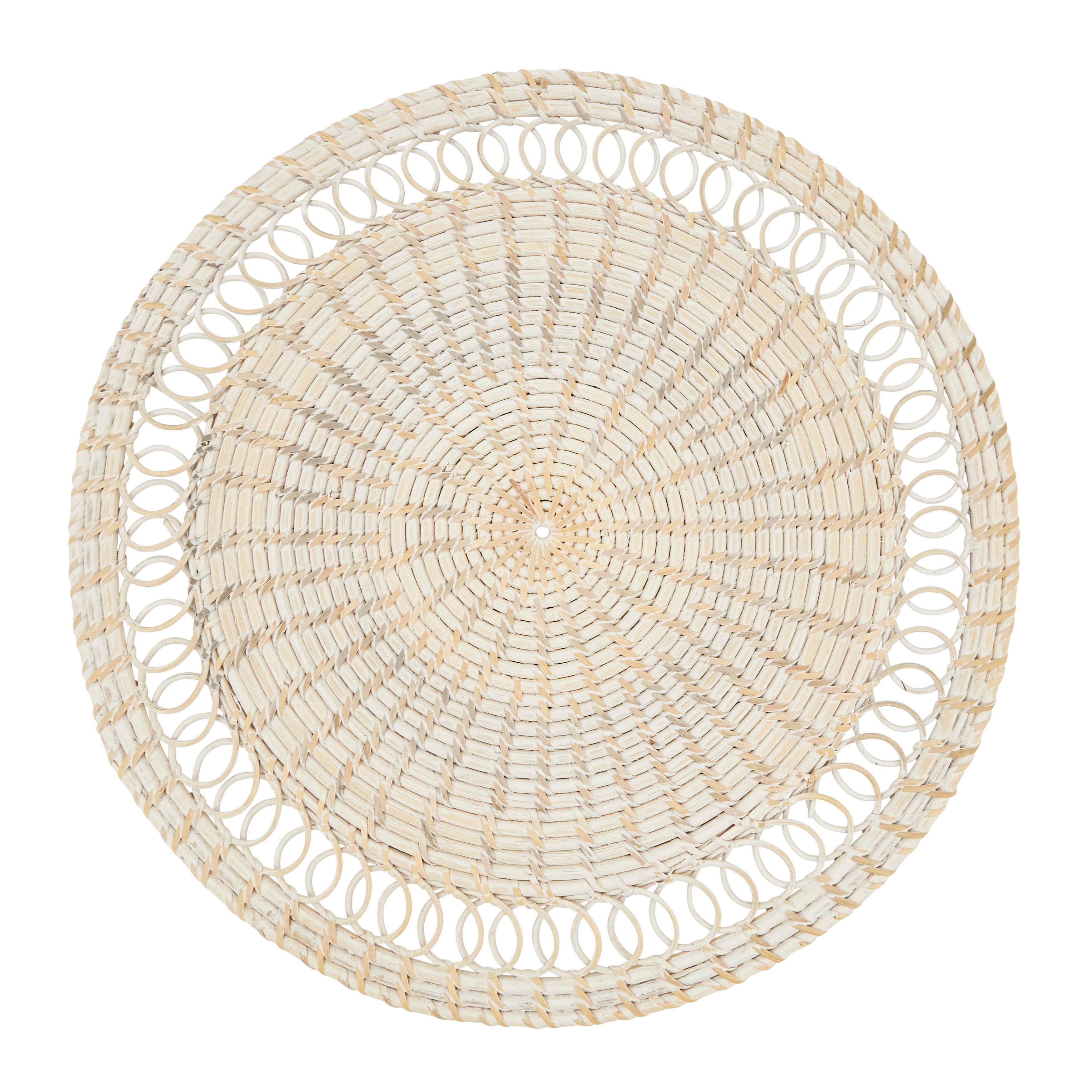 Rattan Loopy Spiral Placemat, Set of 4