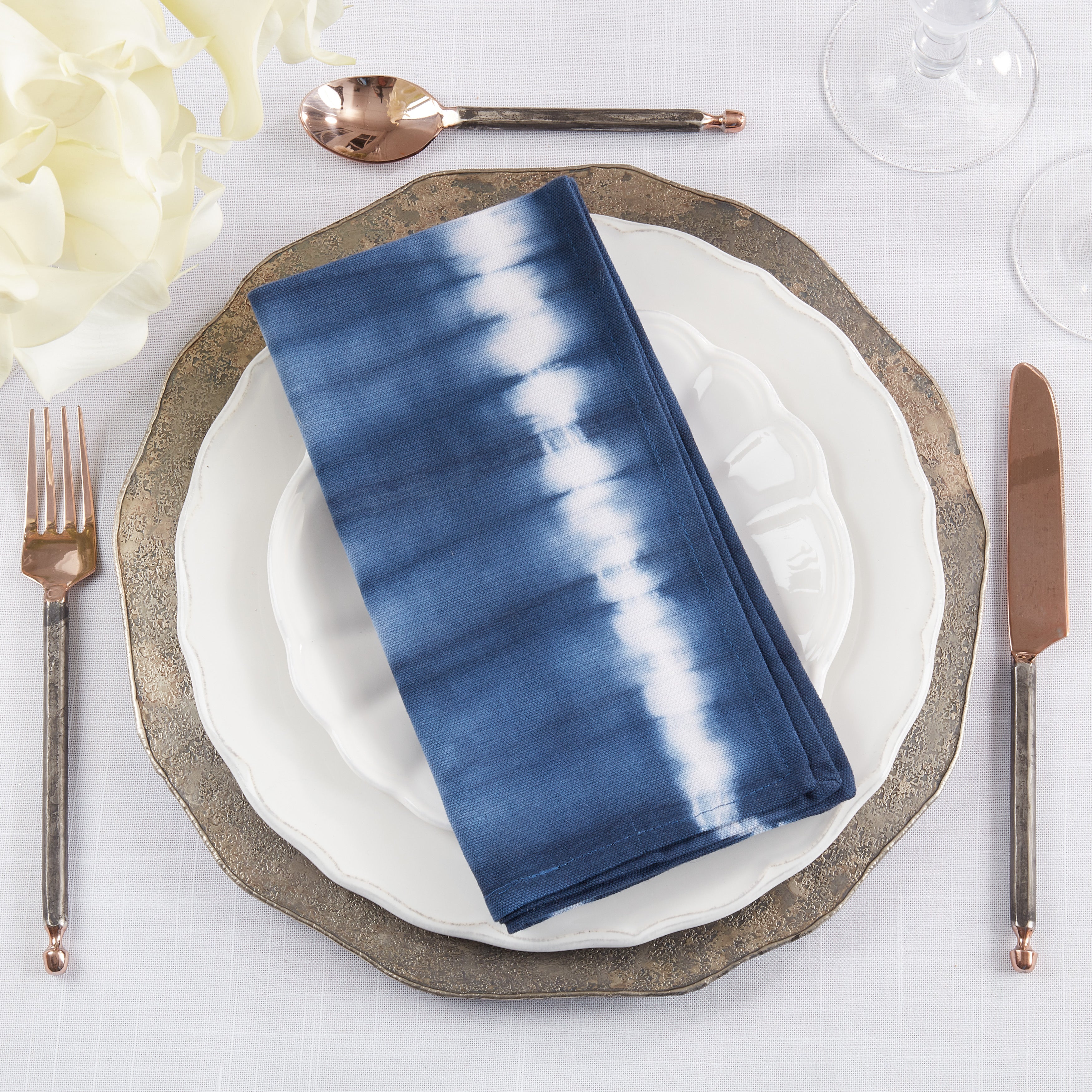 Eye-catching Tie Dye Stripe Table Napkin, Set of 4