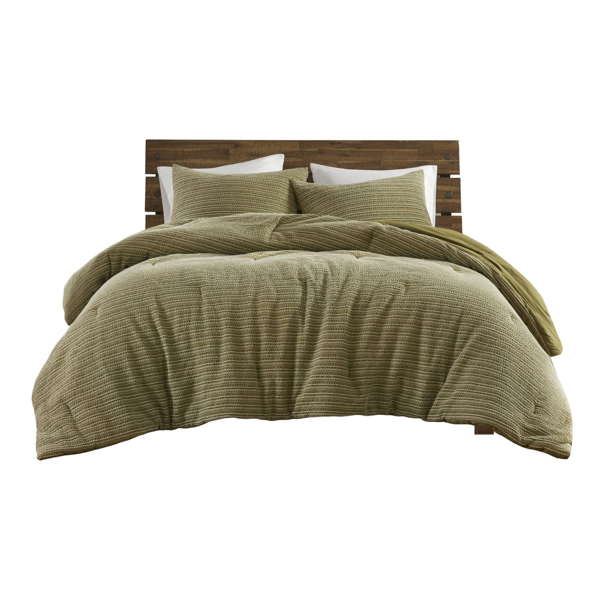 3P Piece Waffle Washed Comforter Set