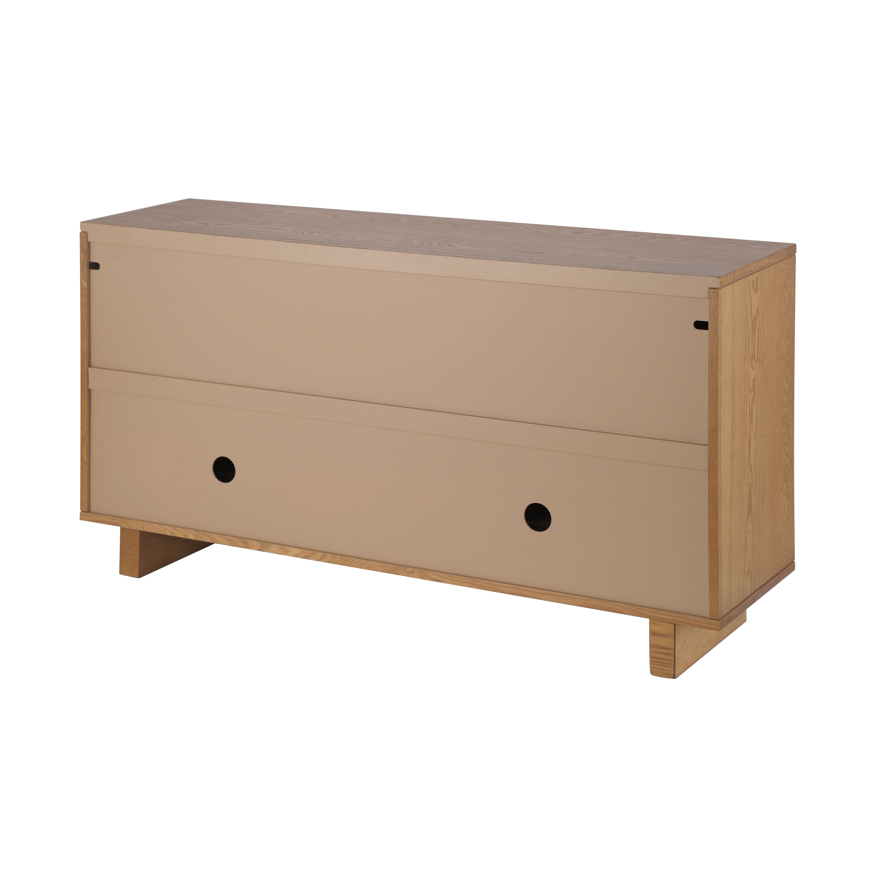 Modern Sideboard Storage Cabinet with 4 Doors & Metal Handles