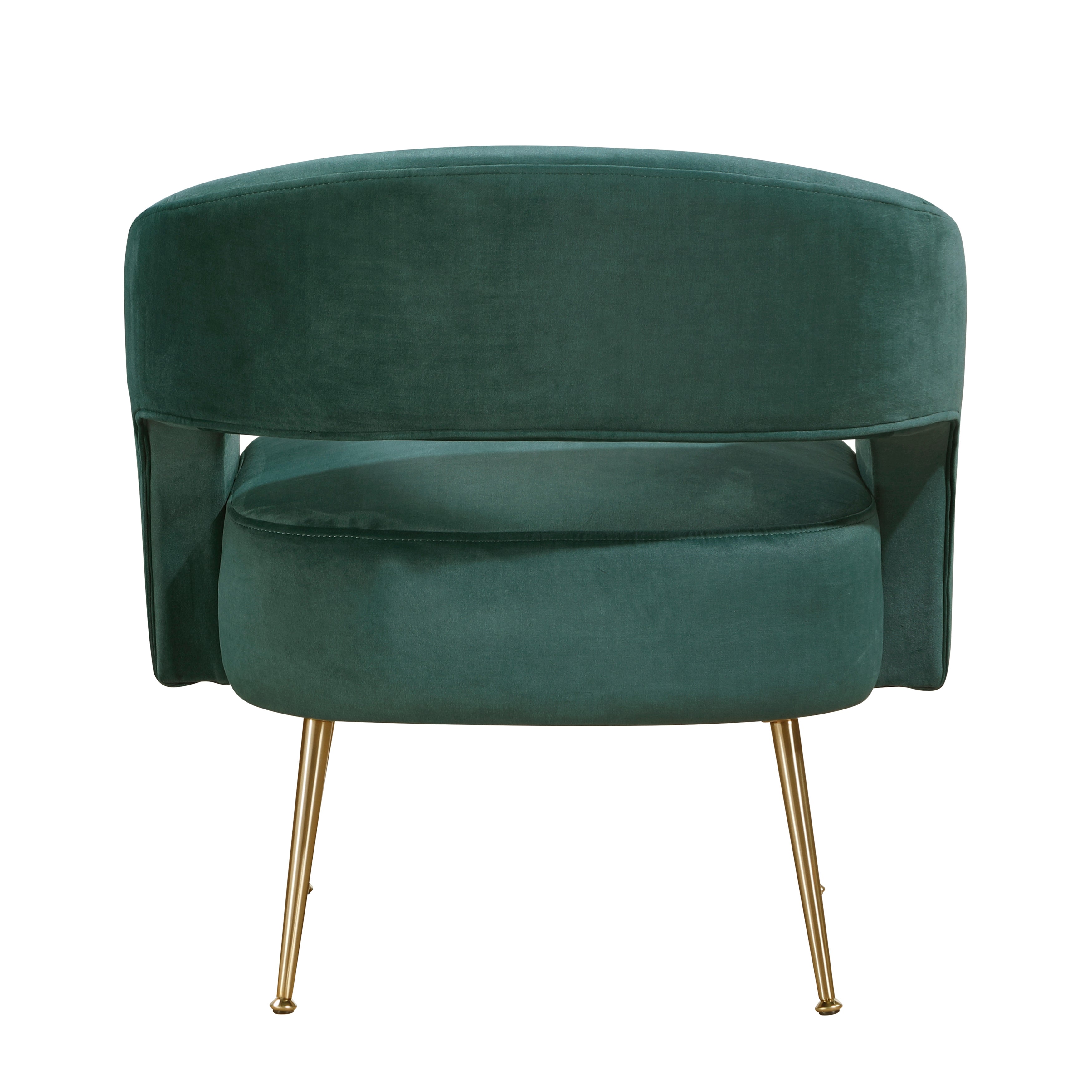 Modern Soft Velvet Accent Chair with Gold Legs