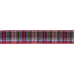2.5" Multicolor Plaid Polyester Ribbon (Set of 2)