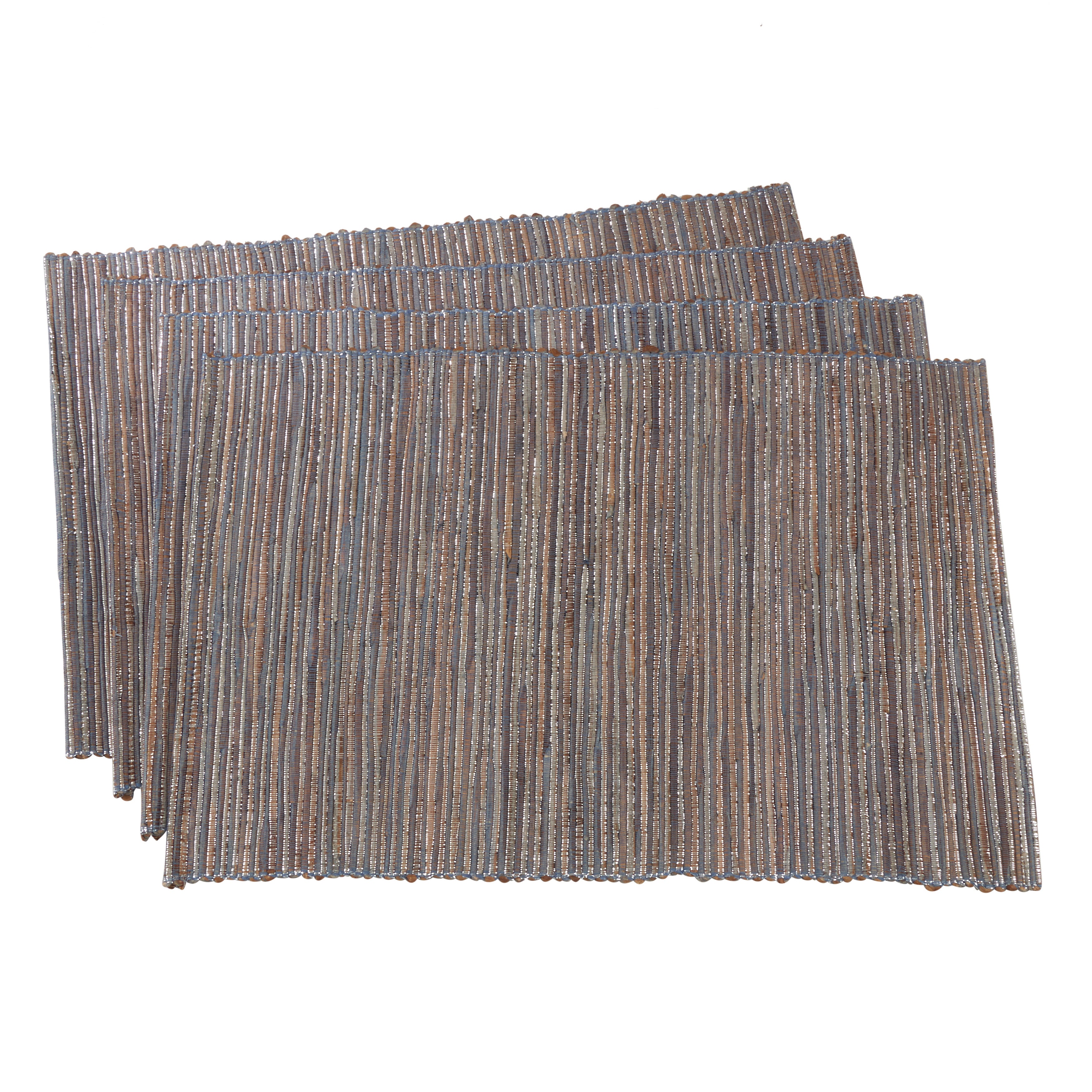 Shimmering Woven Nubby Table Placemat, Set of 4