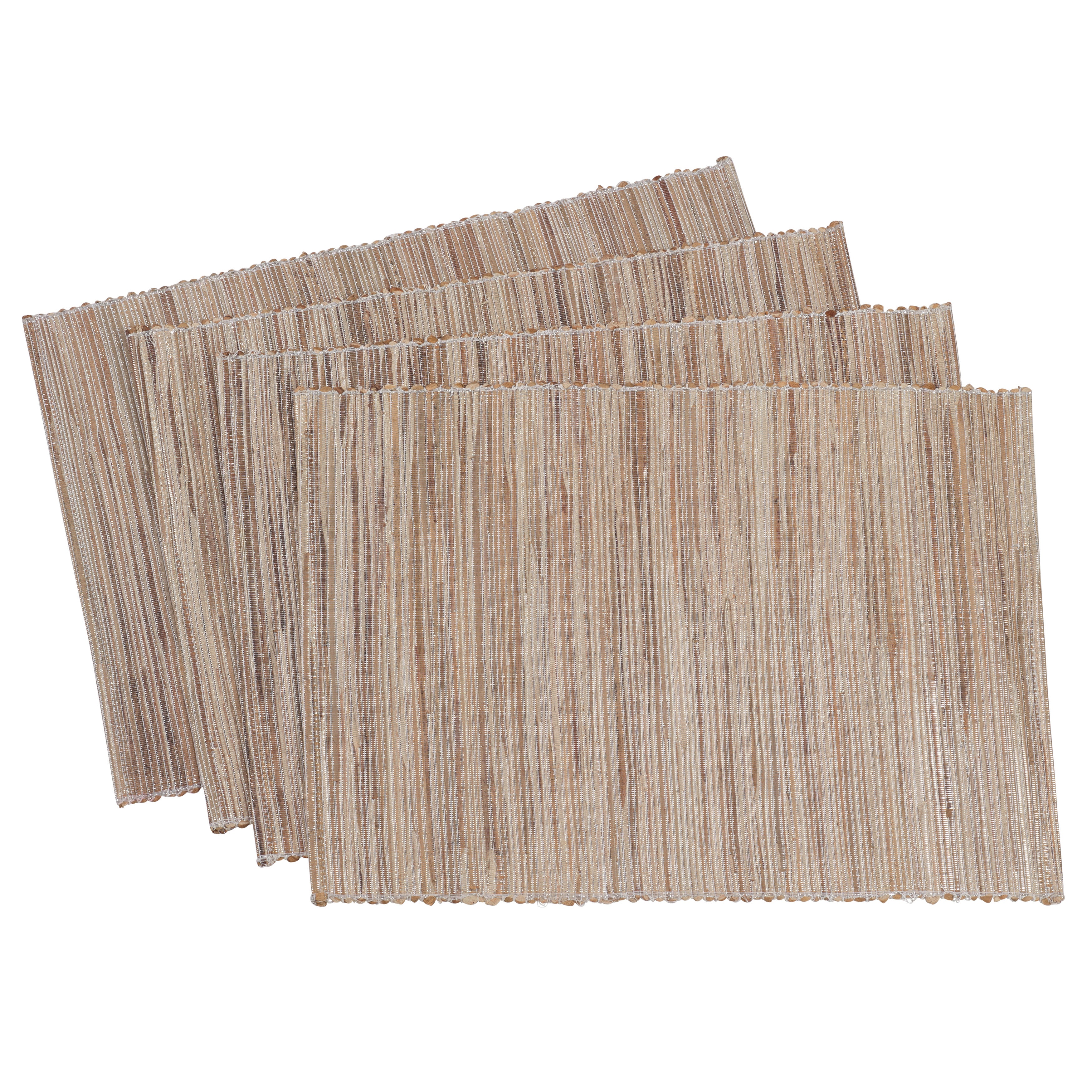 Shimmering Woven Nubby Table Placemat, Set of 4