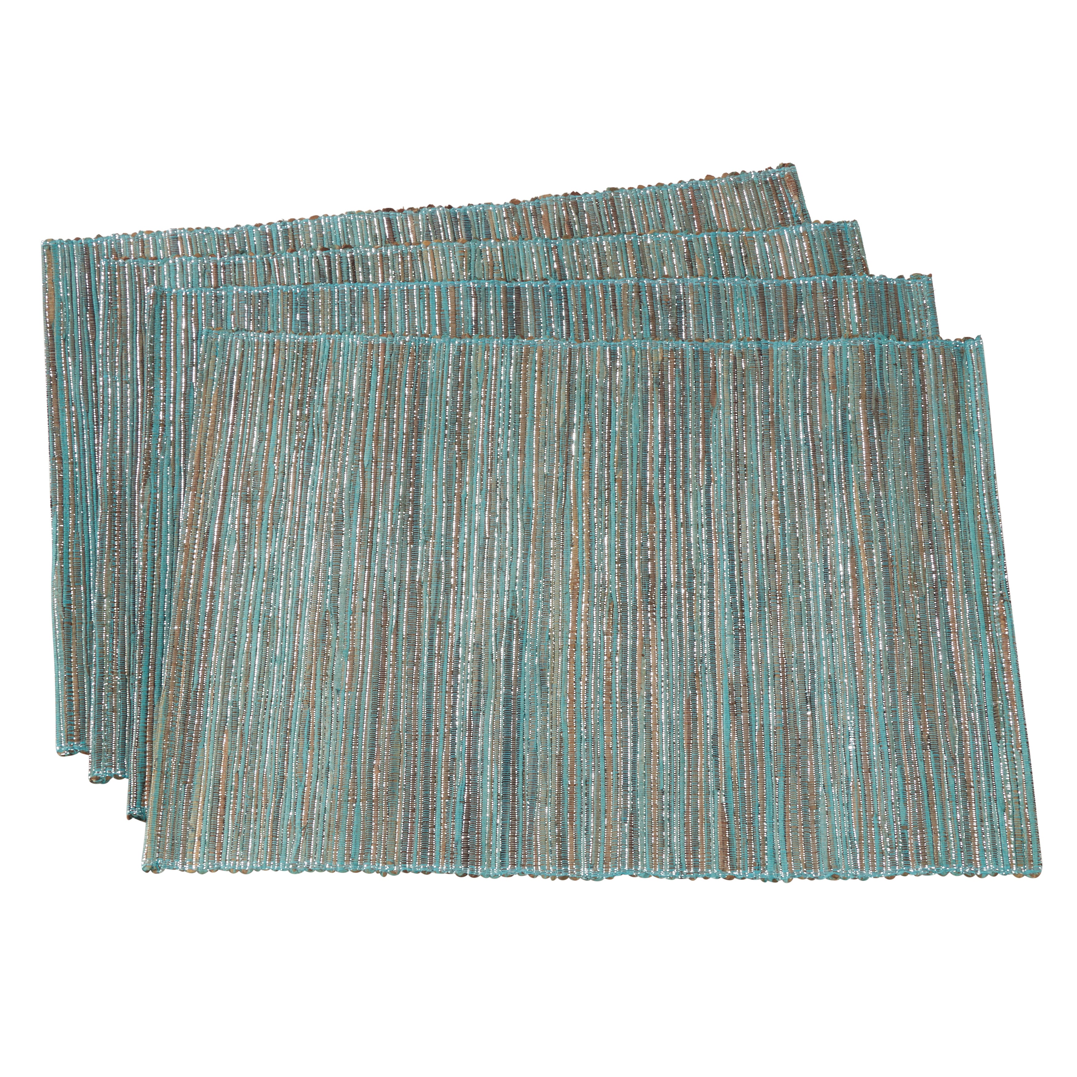 Shimmering Woven Nubby Table Placemat, Set of 4