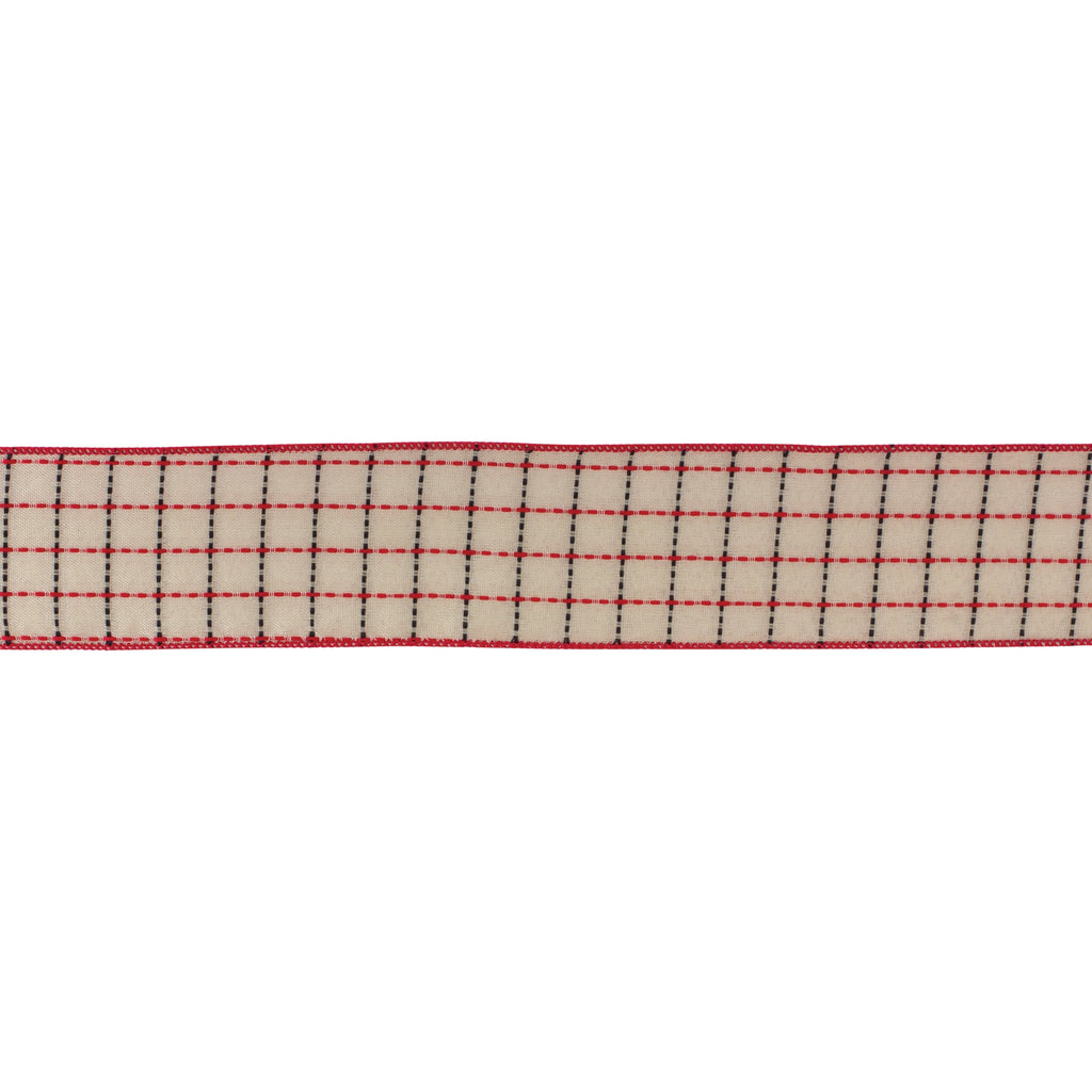 Tattersall Plaid Ribbon (Set of 6) 2.5" x 10 Yds