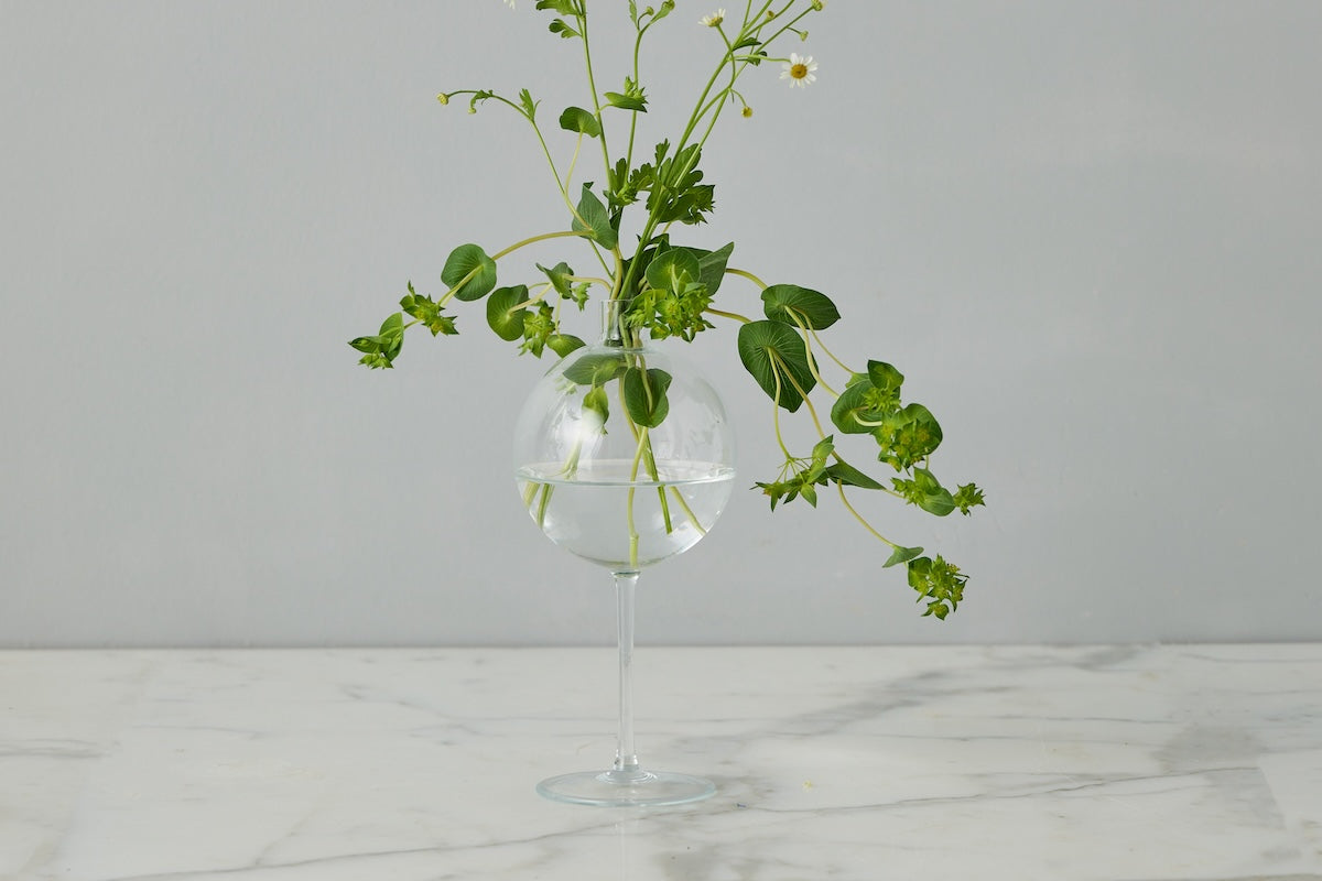 Clear Wine Glass Vase