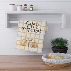 Happy-Autumn-Pumpkin-Puppy-Kitchen-Towel-Home-Decor