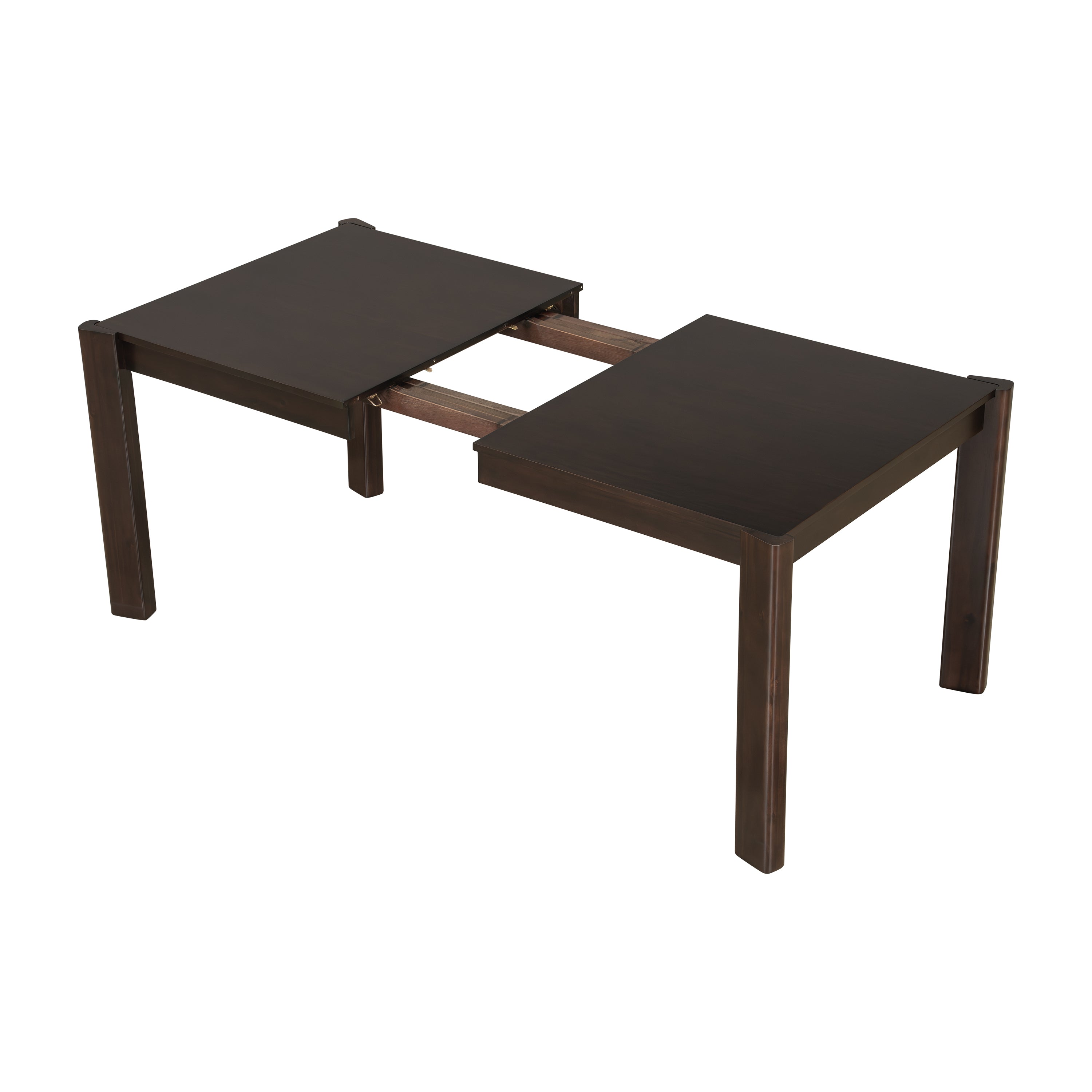 Modern Farmhouse Extendable Dining Table Set with Solid Wood Rattan Chairs and Bench
