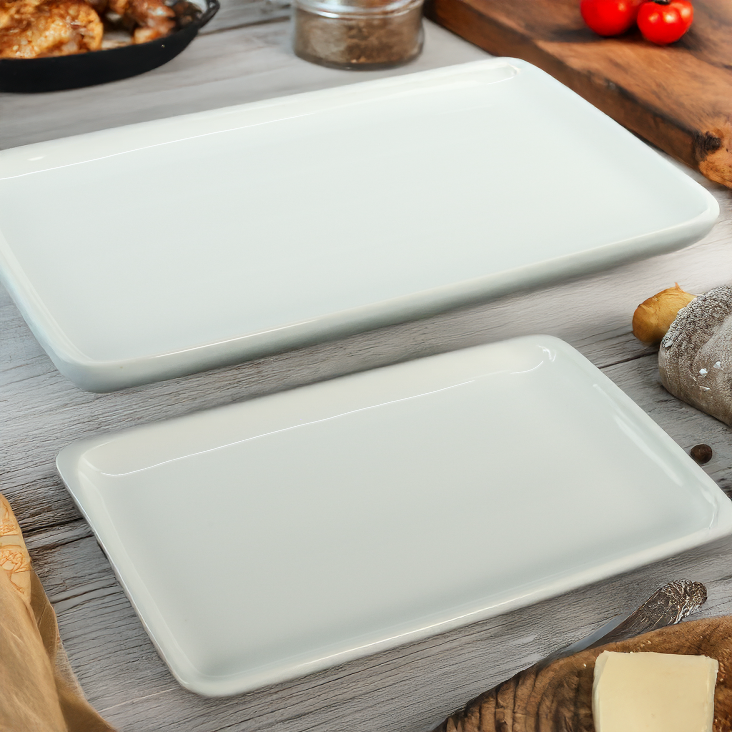 2-Piece Vail Rectangular Platter Set, Rectangular Platter, 10.375", Rectangular Platter, 16"
