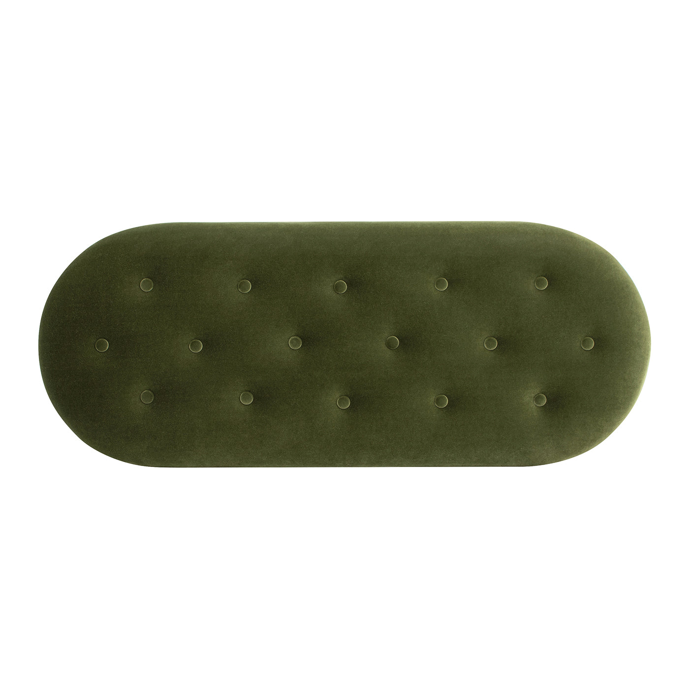 Melinda Oval Tufted Velvet and Bullion Fringe Storage Bench