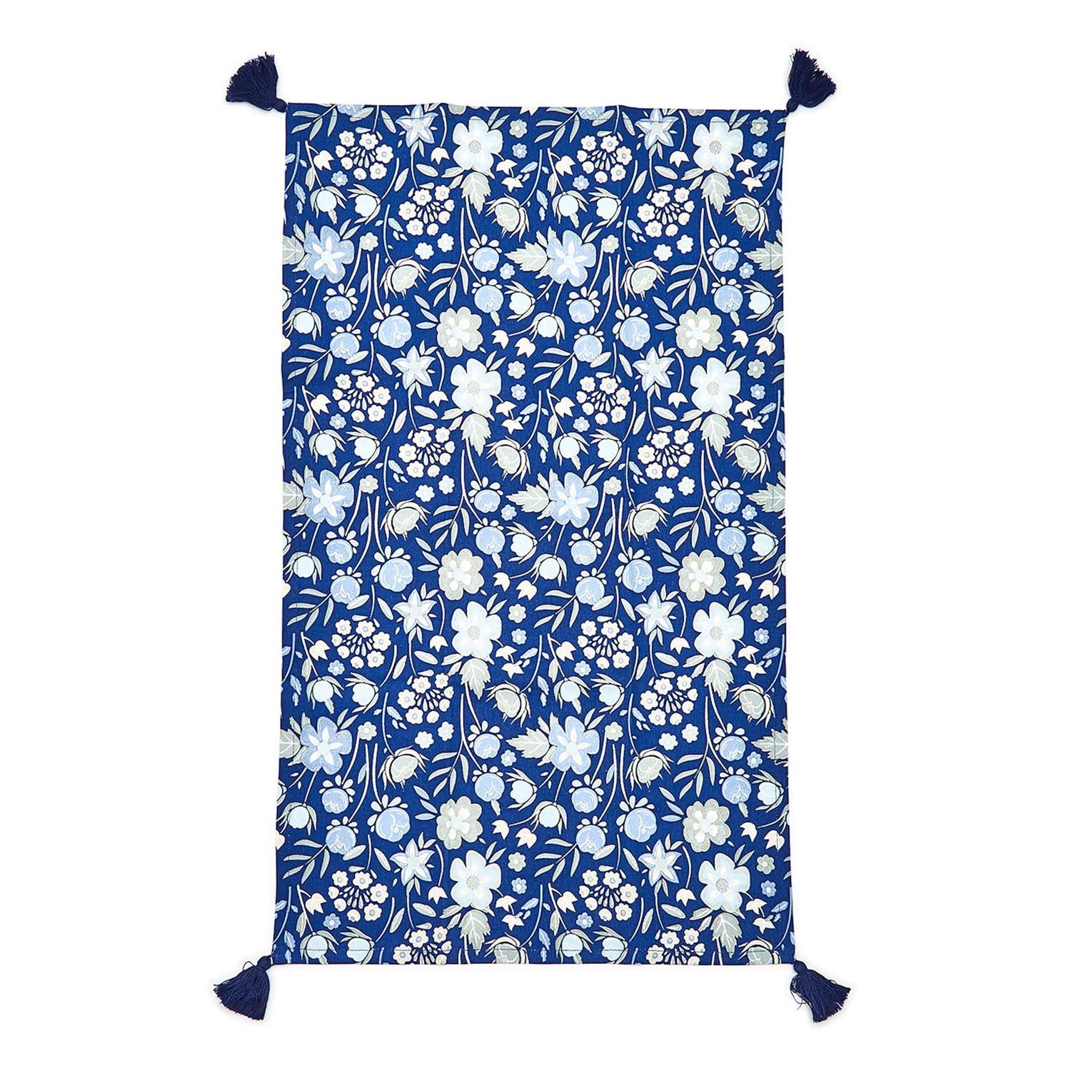 Blue Floral Dish Towels, Set of 2