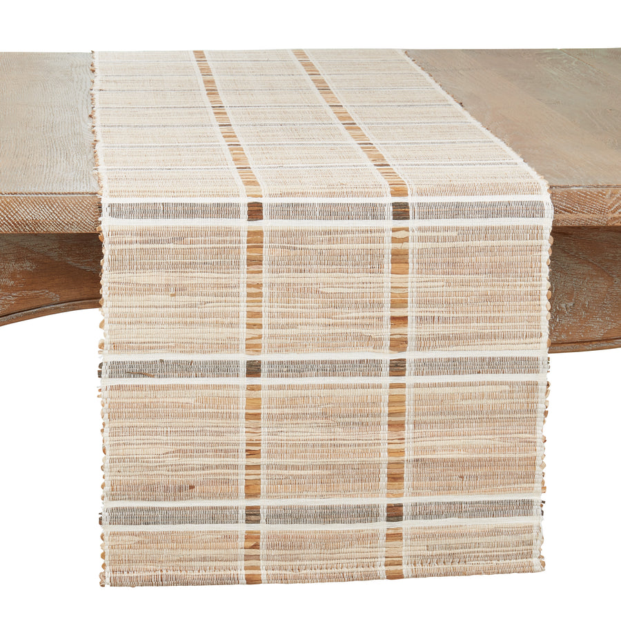 Water Hyacinth Stripe Table Runner