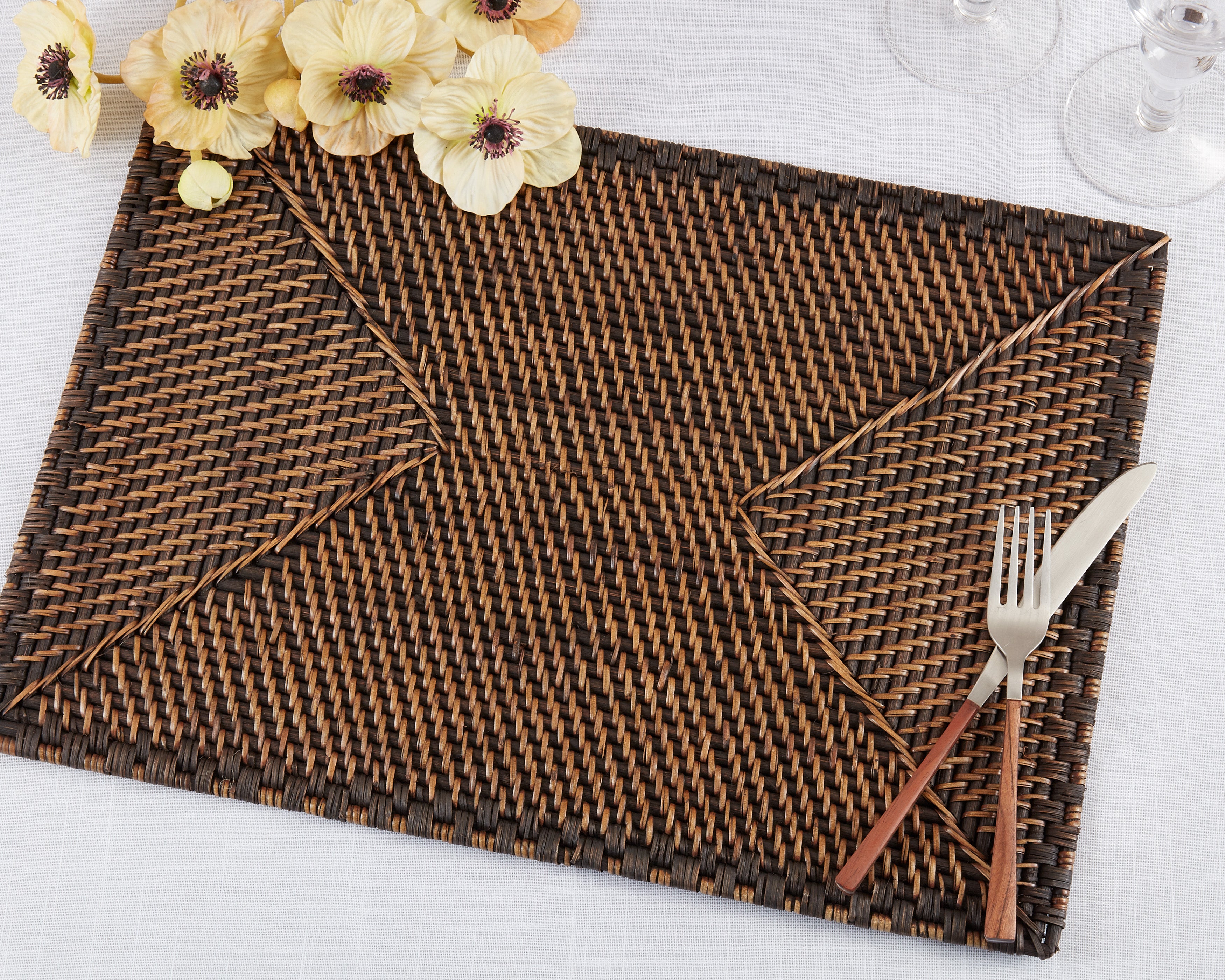 Woven Rattan Placemat, Set of 4