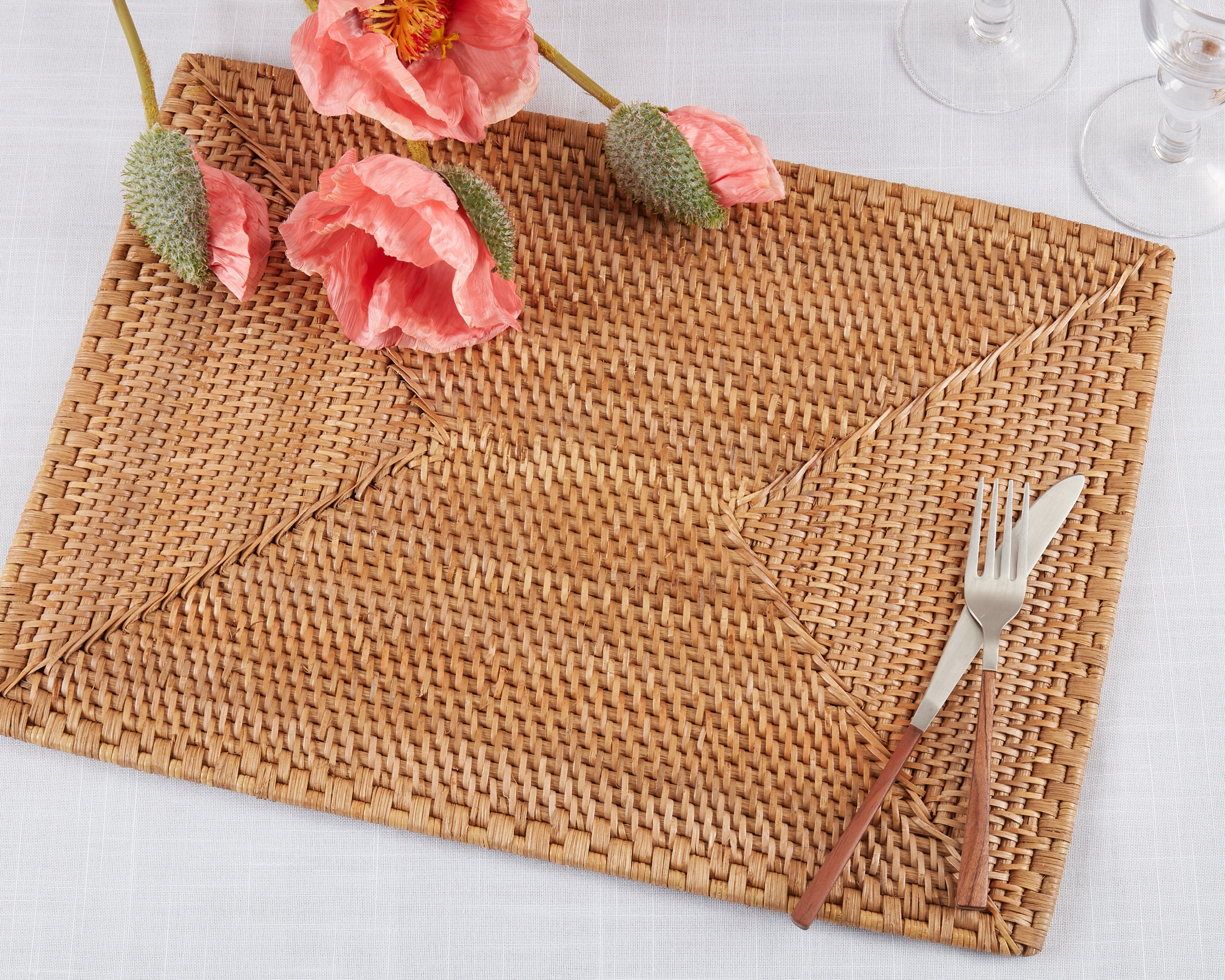 Woven Rattan Placemat, Set of 4