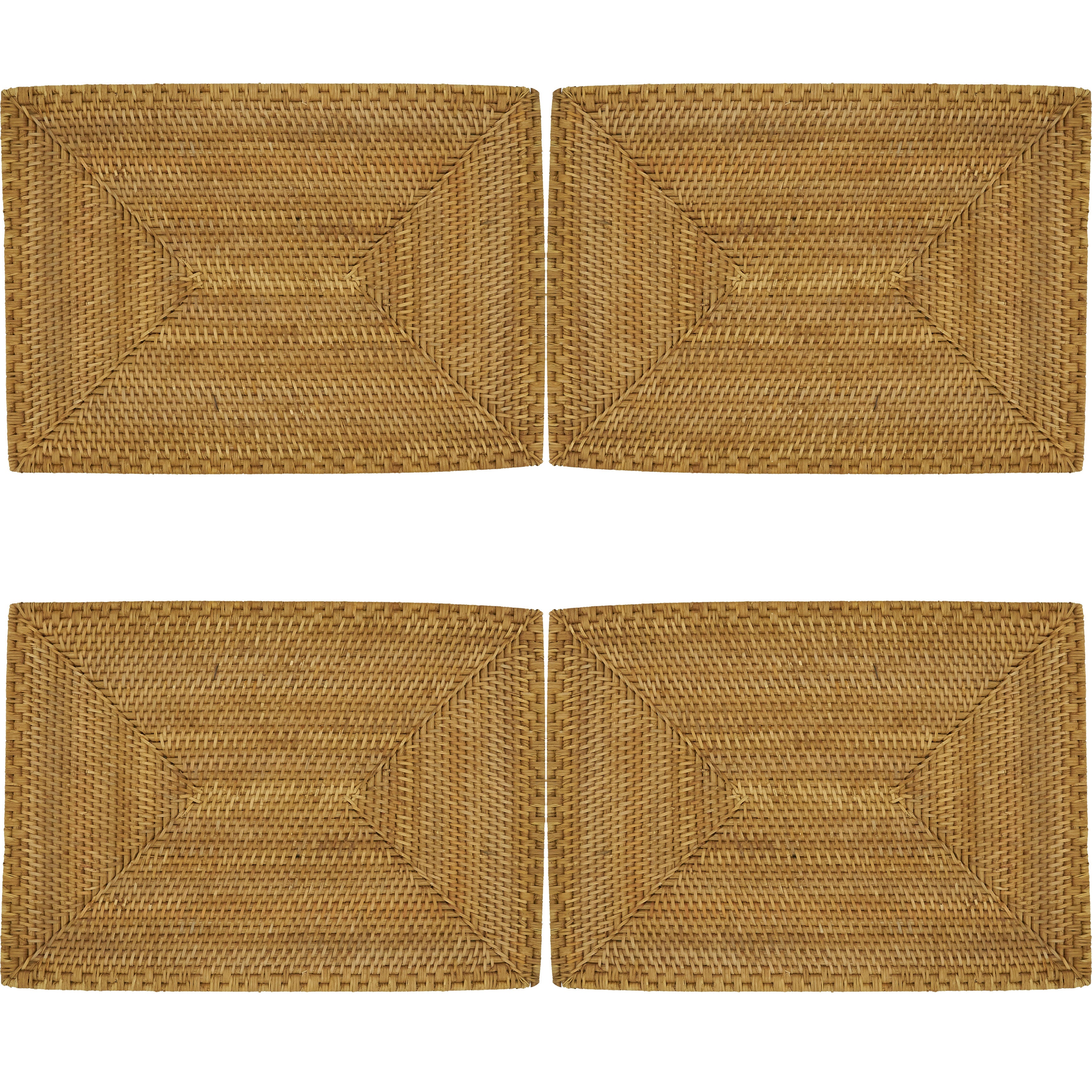 Woven Rattan Placemat, Set of 4