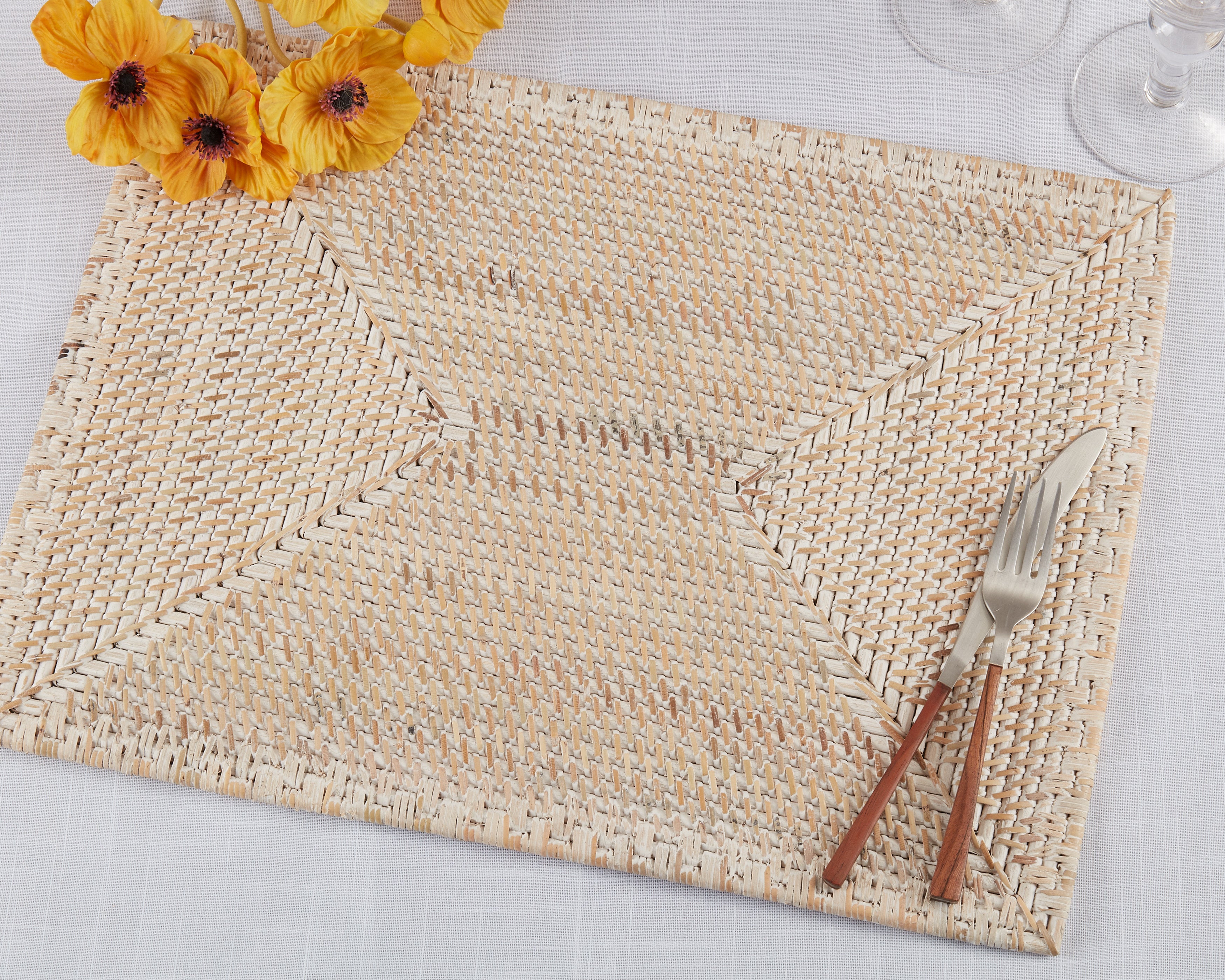 Woven Rattan Placemat, Set of 4