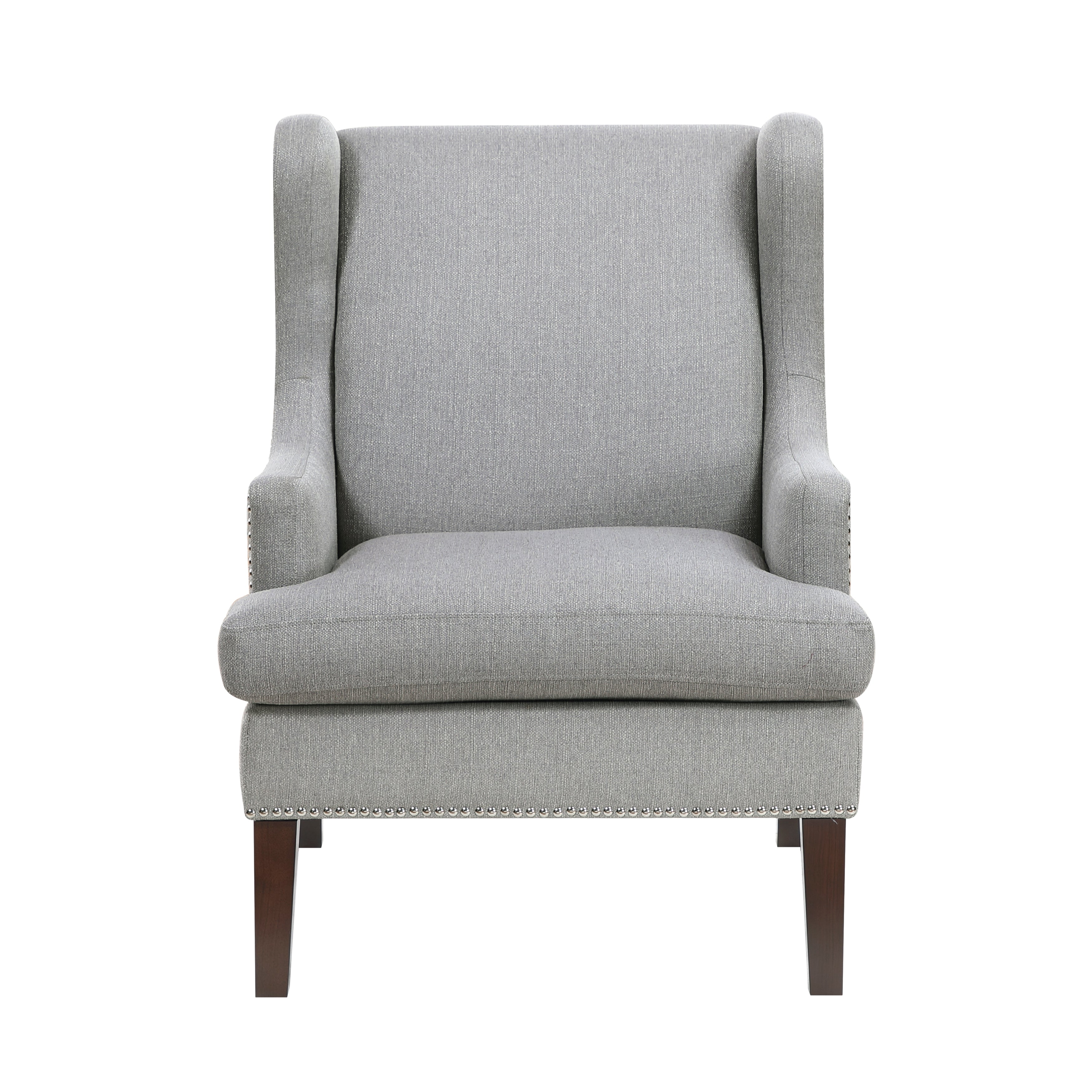 Nailhead Modern Wingback Accent Chair