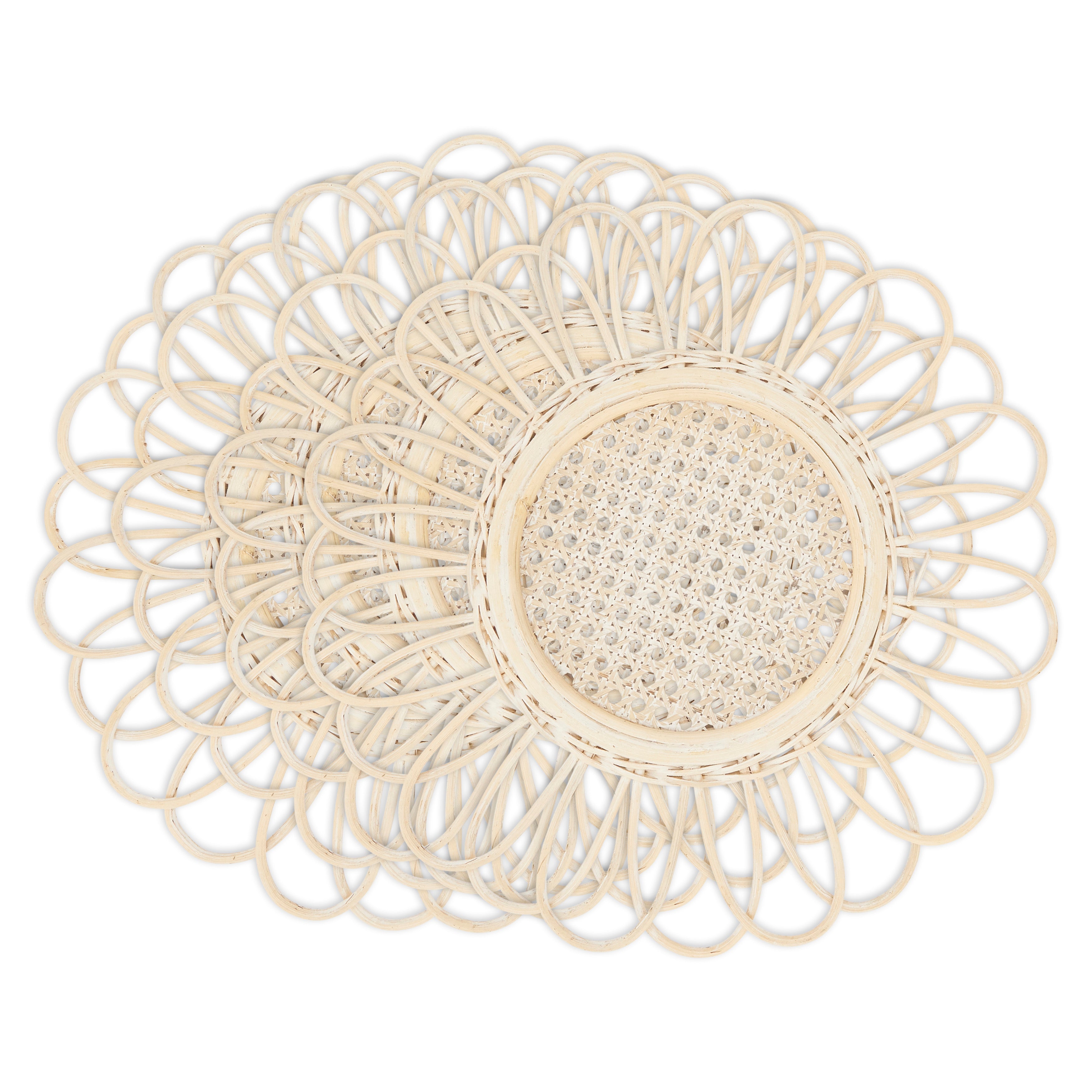 Spiral Loops Rattan Placemat, Set of 4