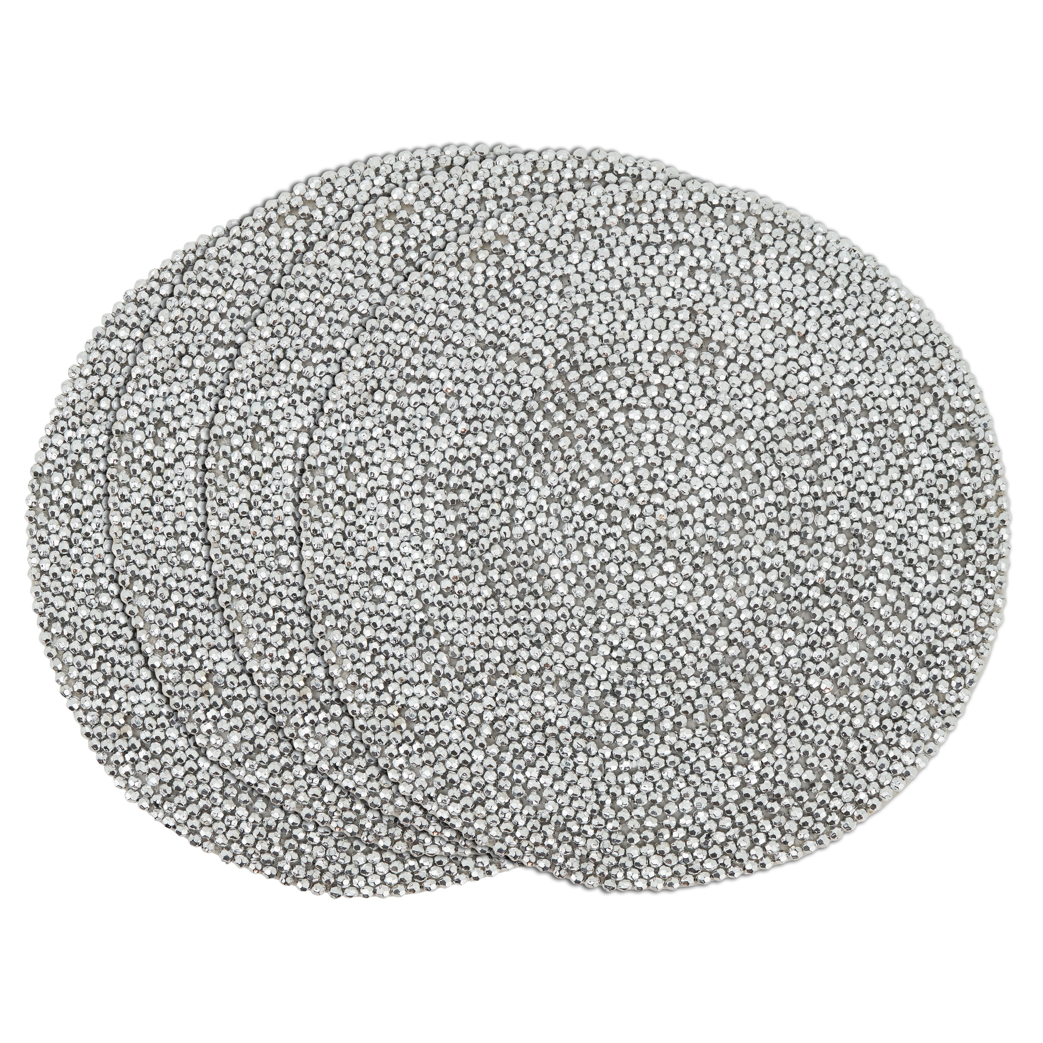 Round Beaded Design Placemat, Set of 4