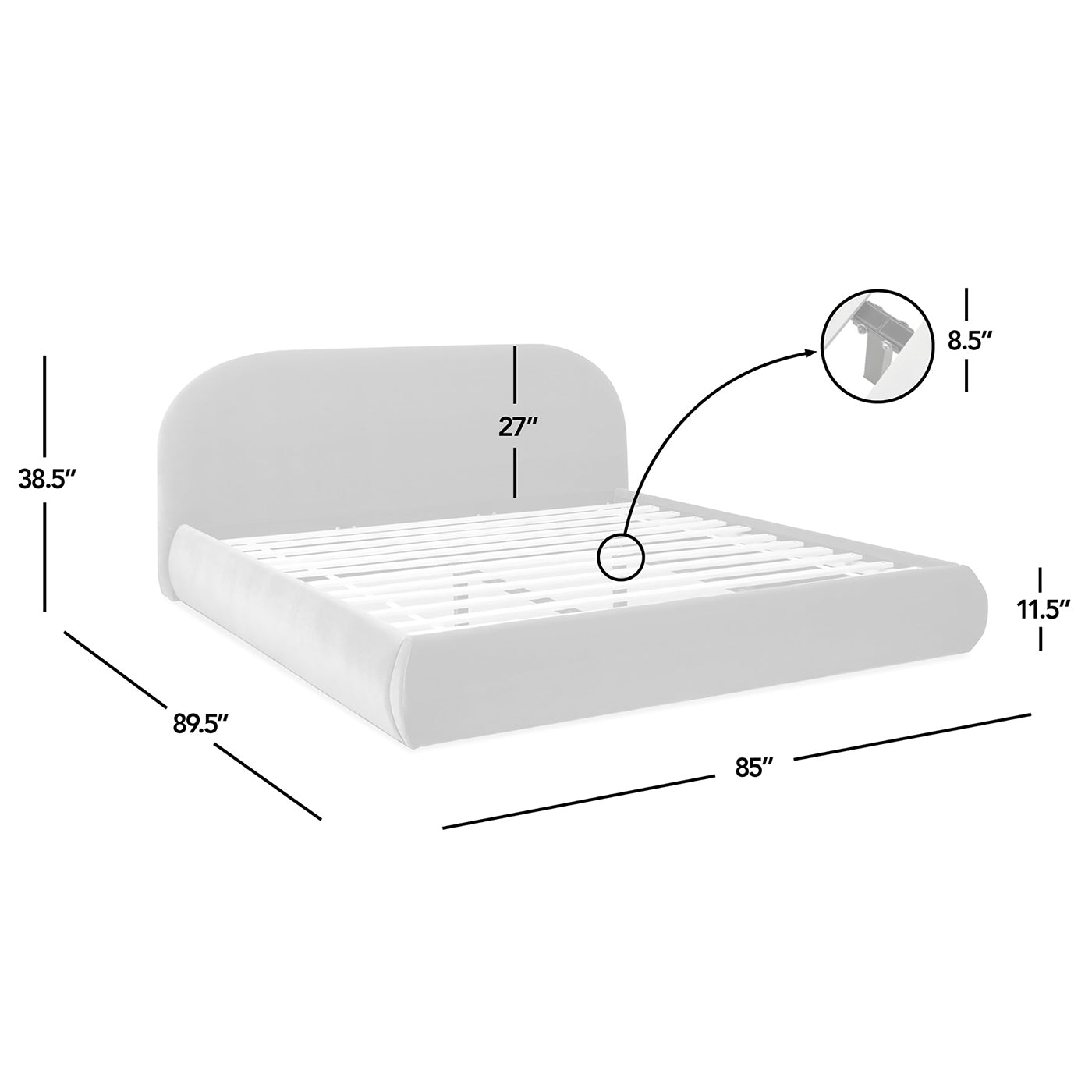 Archie Upholstered Platform Bed