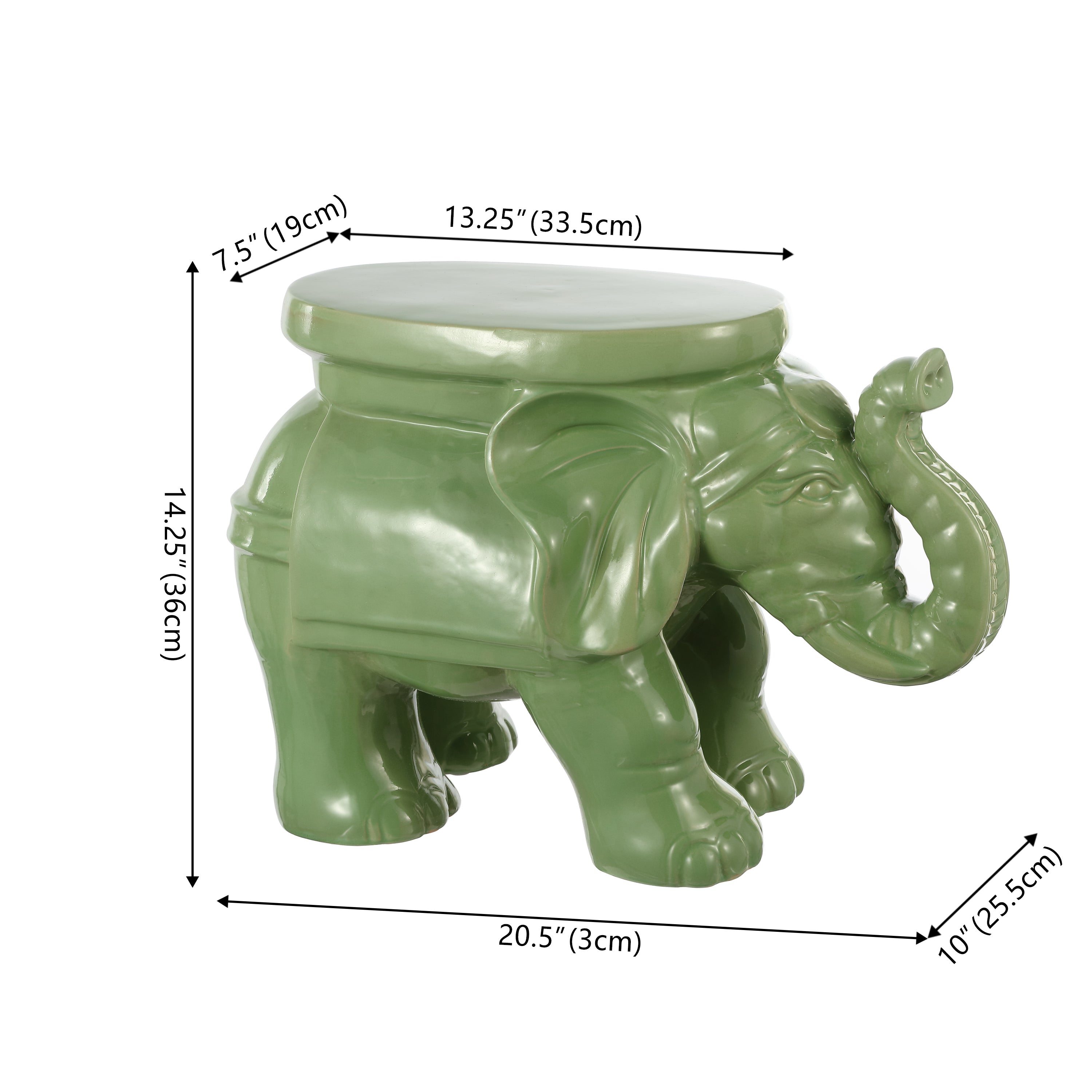 Elephant Ceramic Garden Stool
