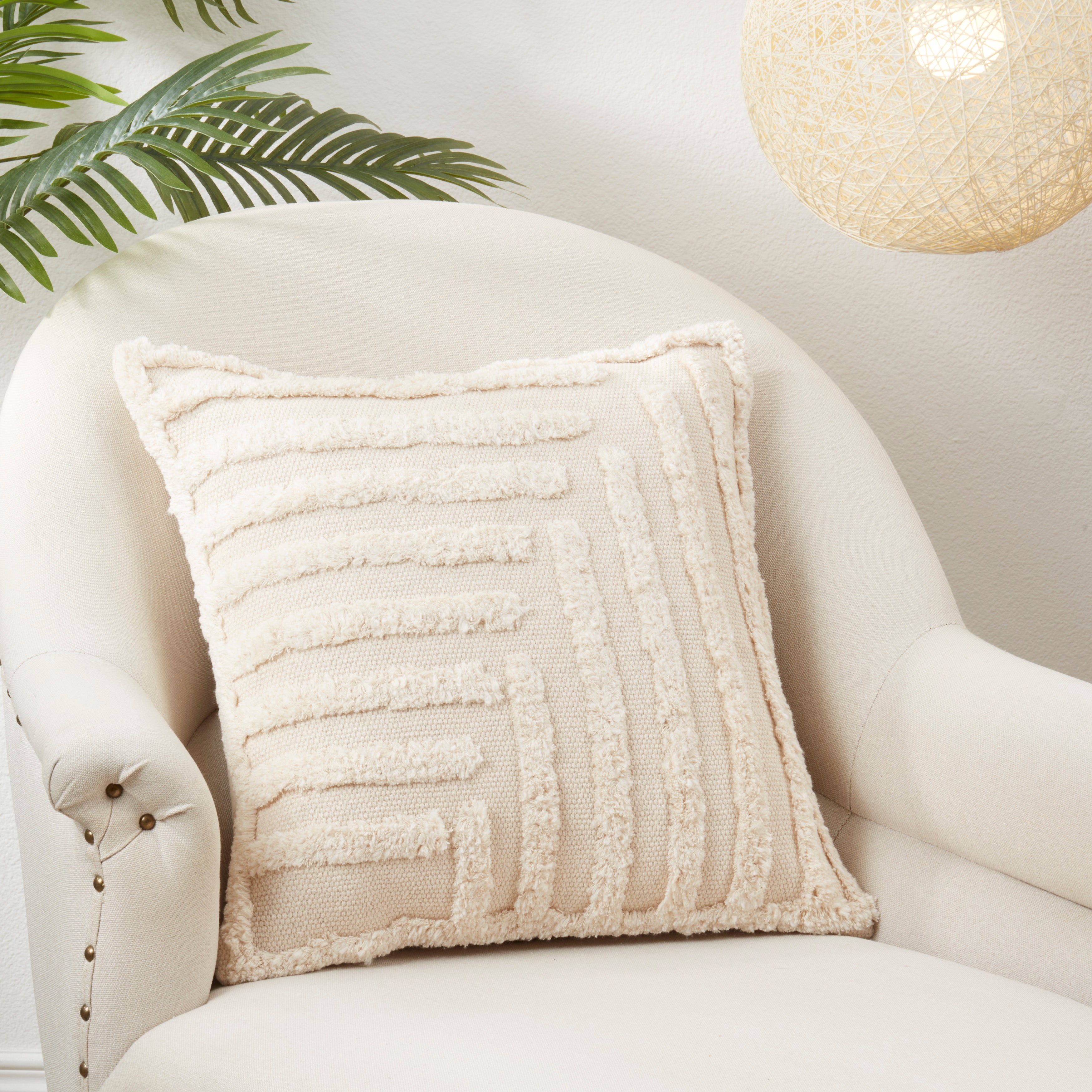 Sumptuous Tufted Elegance Poly Filled Throw Pillow
