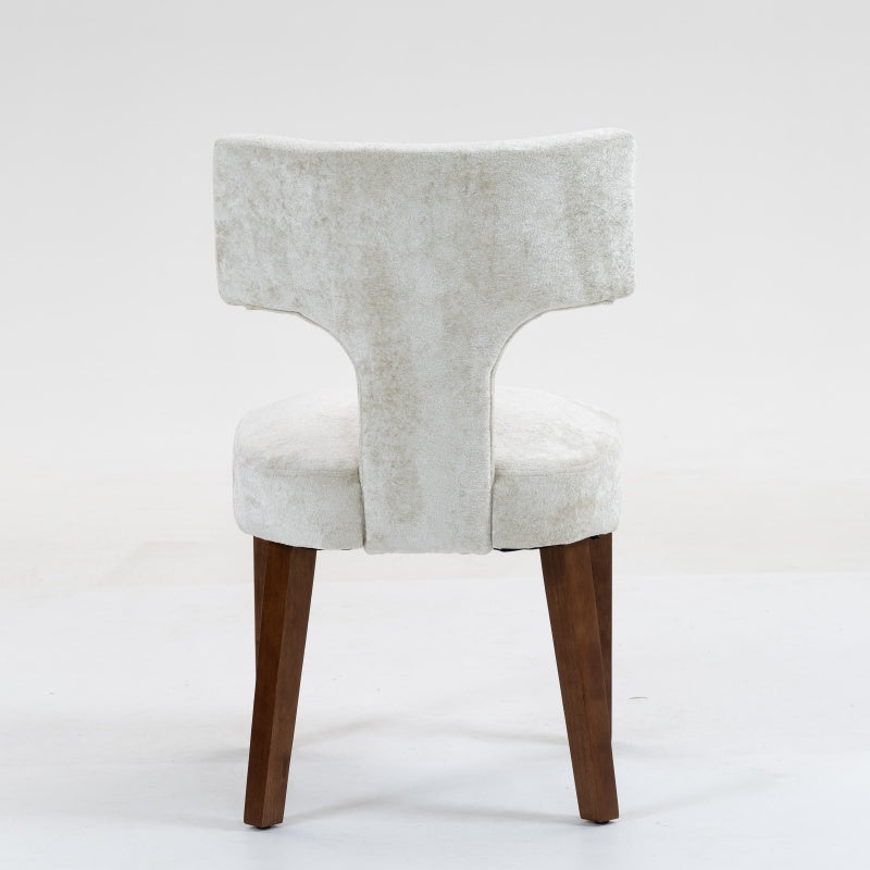 Upholstered T-Back Dining Chairs, Set of 2