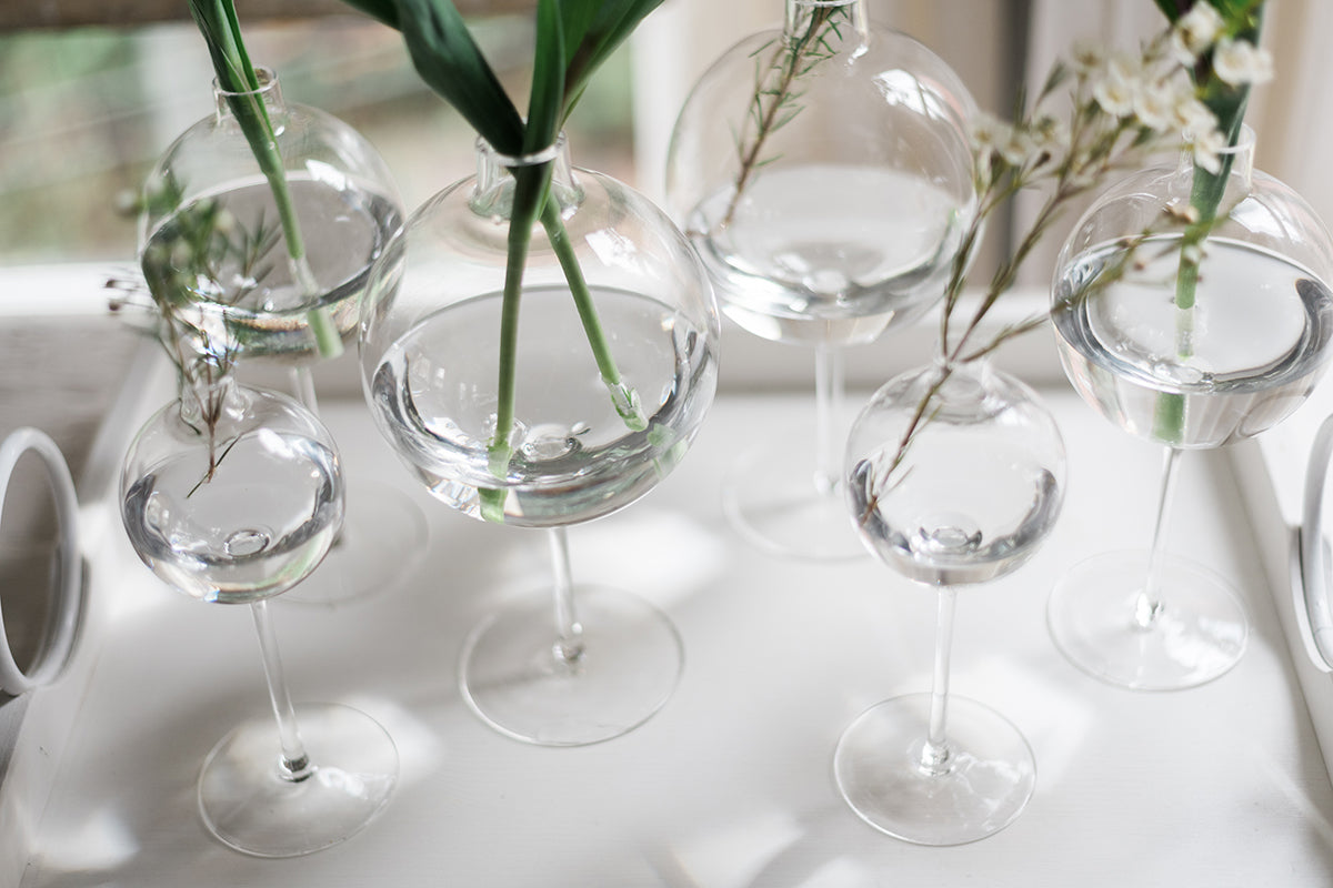 Clear Wine Glass Vase