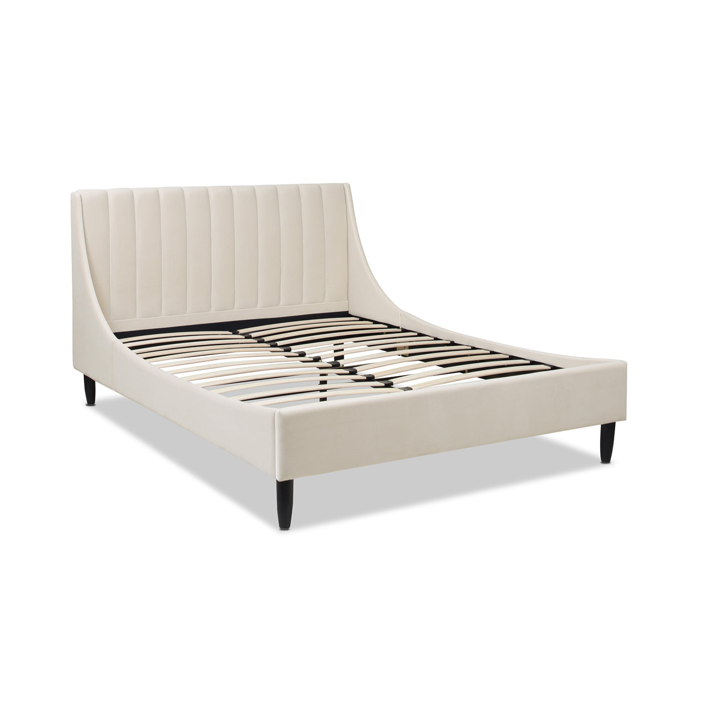 Asphodel Upholstered Platform Bed with Channel Tufted Headboard
