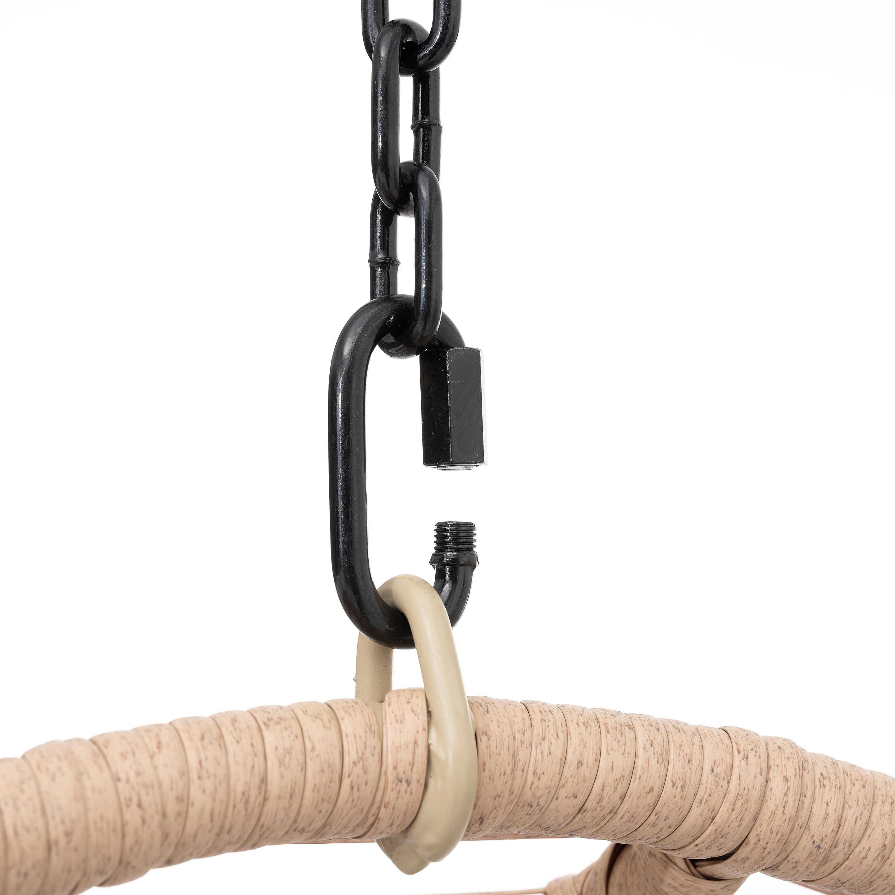 Outdoor Swingasan™ Hanging Chair with Beige Cushion