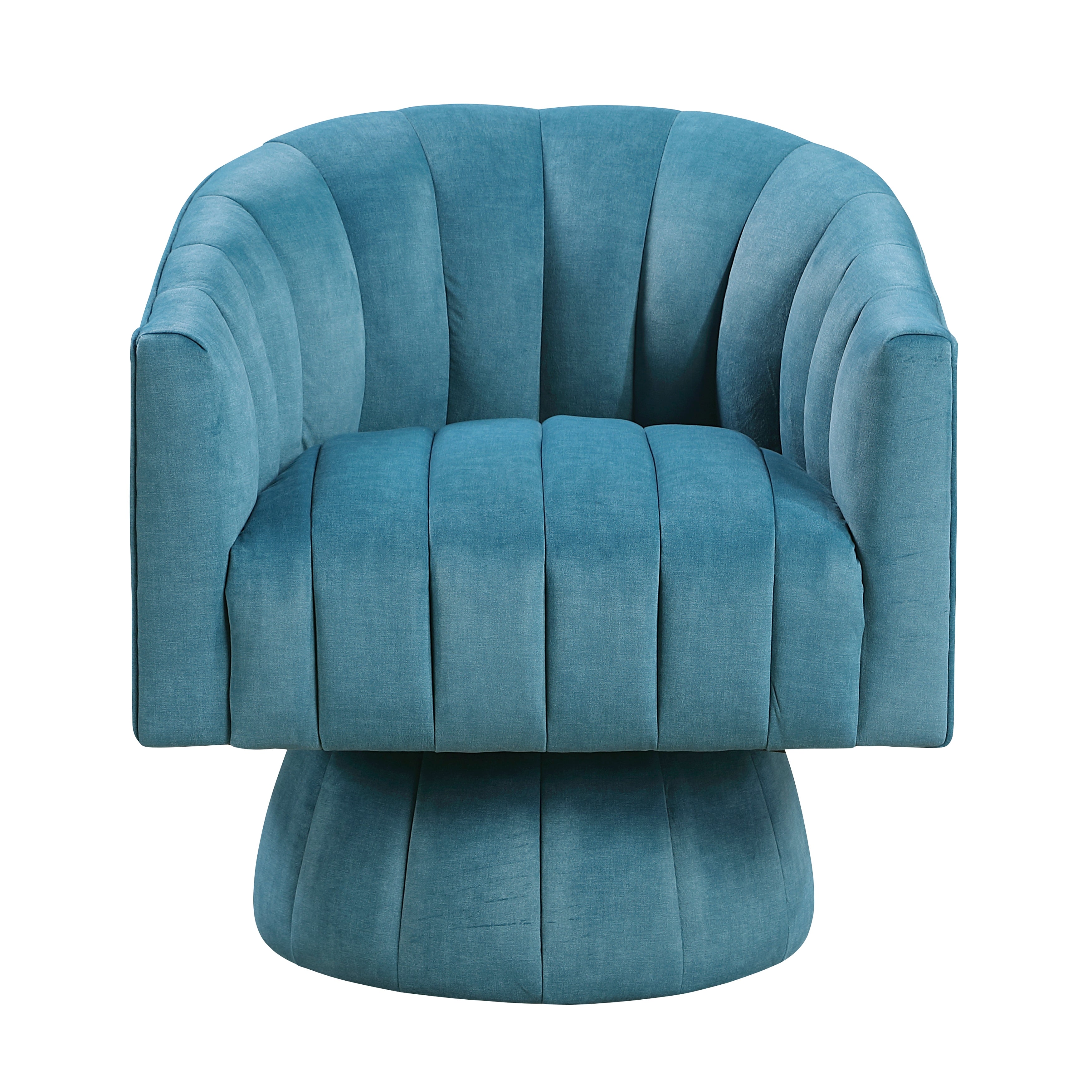 Dark Green Velvet Accent Chair Modern Luxury Living Room Furniture, 1pc Swivel Chair Comfortable Barrel Back