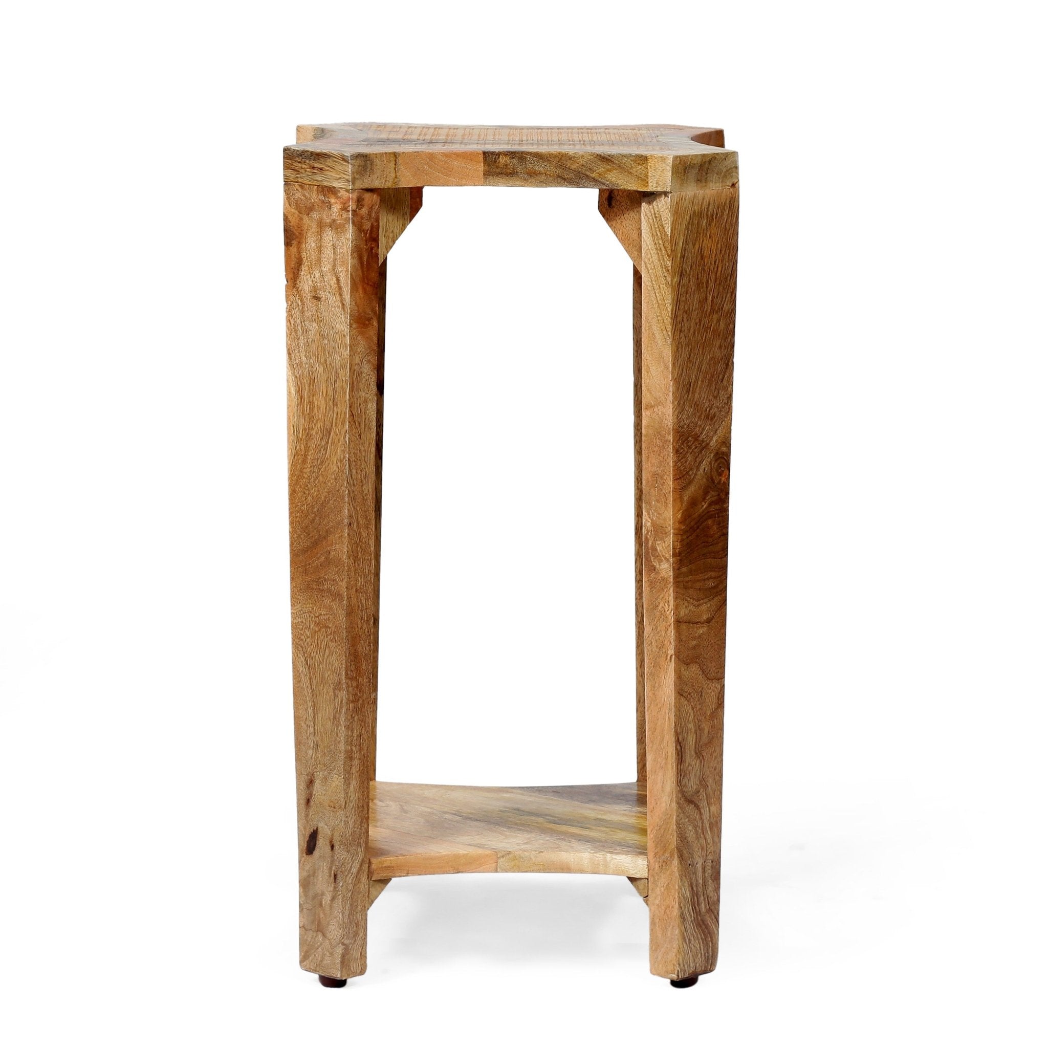 24" Wood Side Table with Open Shelf - Side Tables