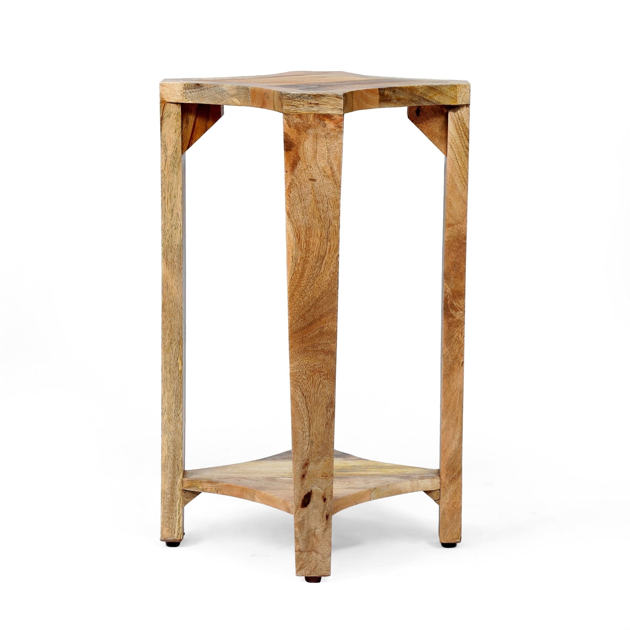 24" Wood Side Table with Open Shelf - Side Tables