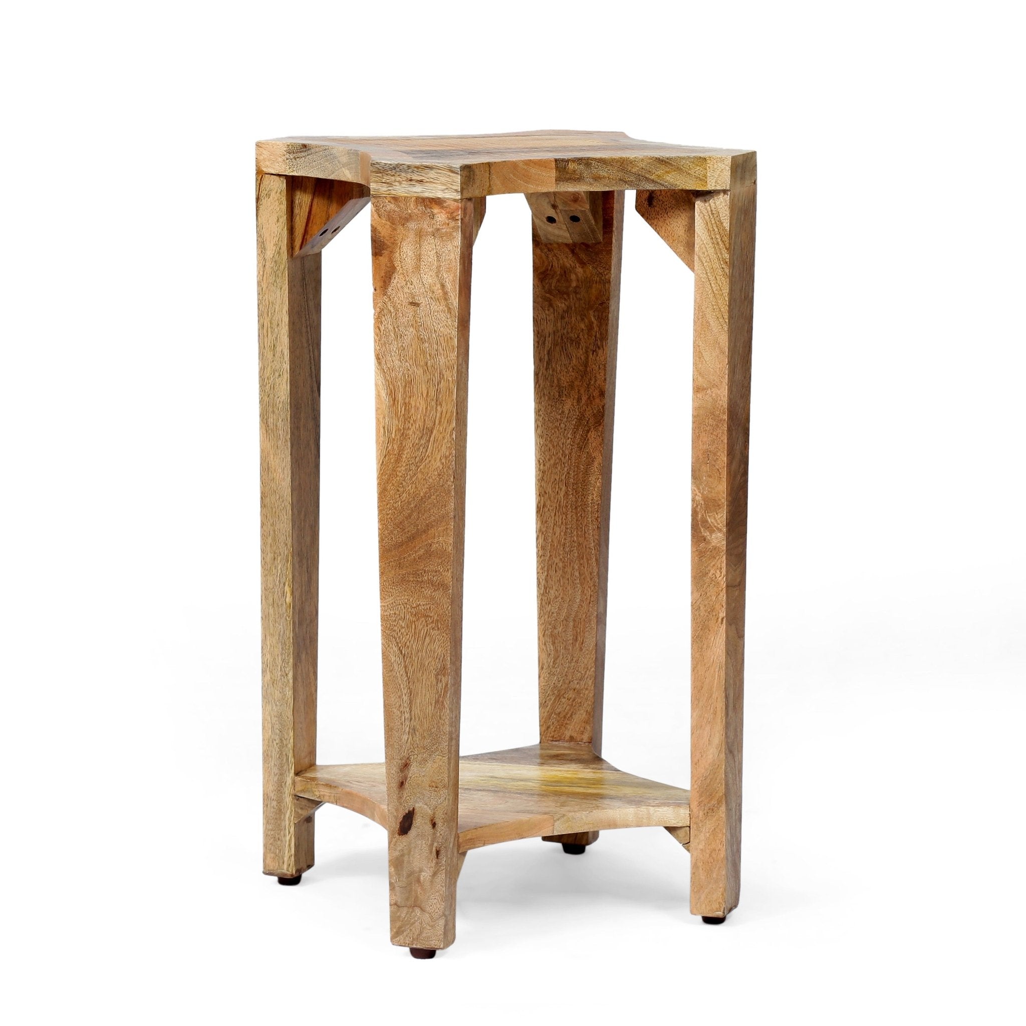 24" Wood Side Table with Open Shelf - Side Tables