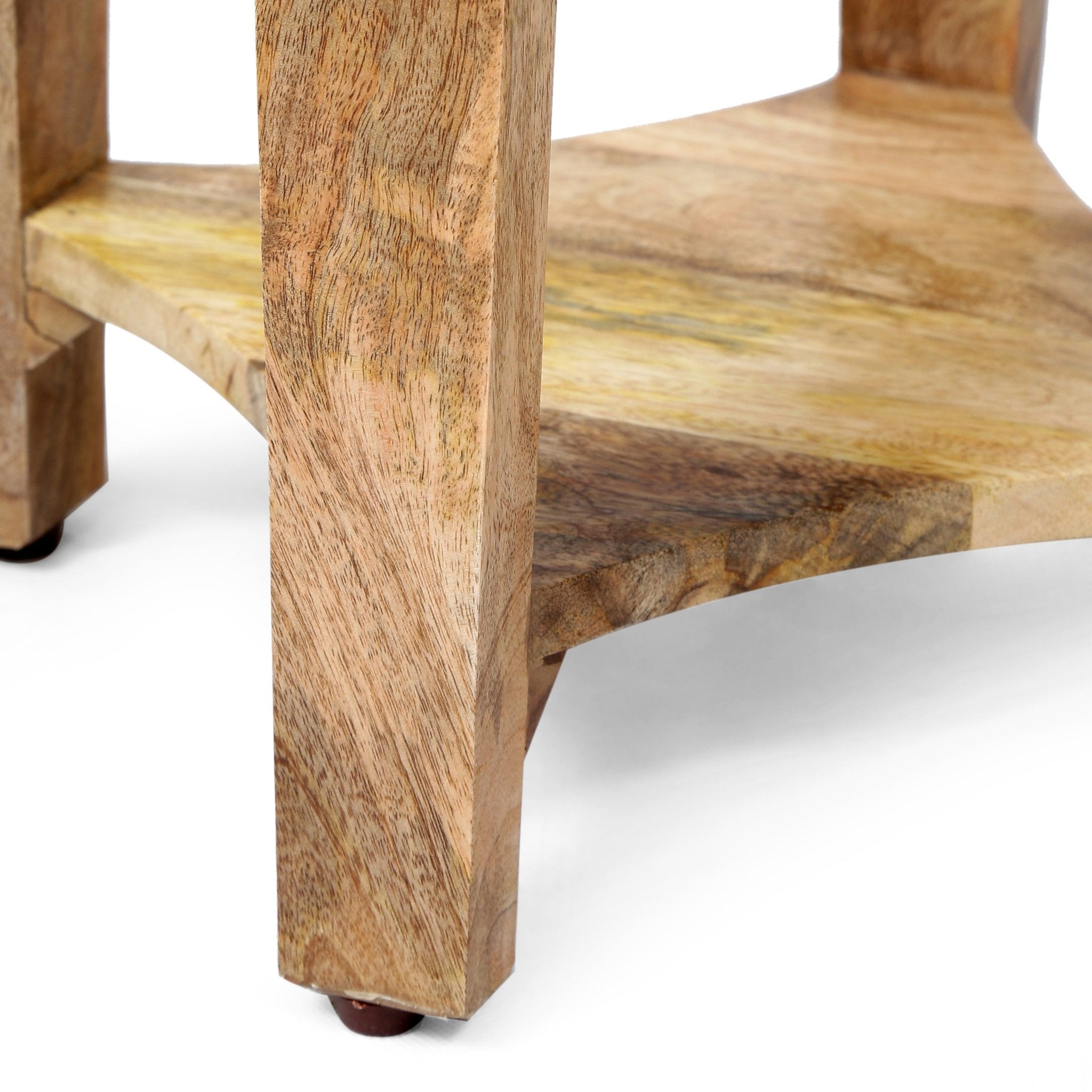 24" Wood Side Table with Open Shelf - Side Tables