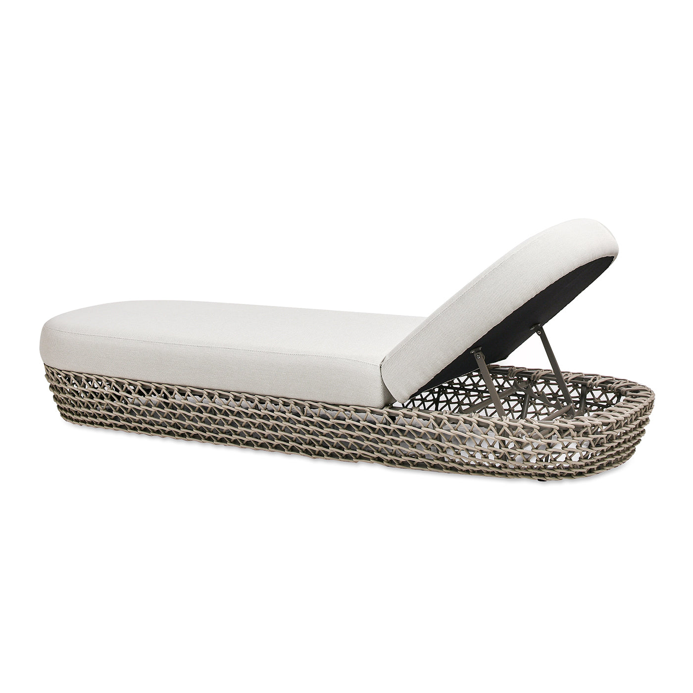 Willow Wicker Upholstered Patio Lounger