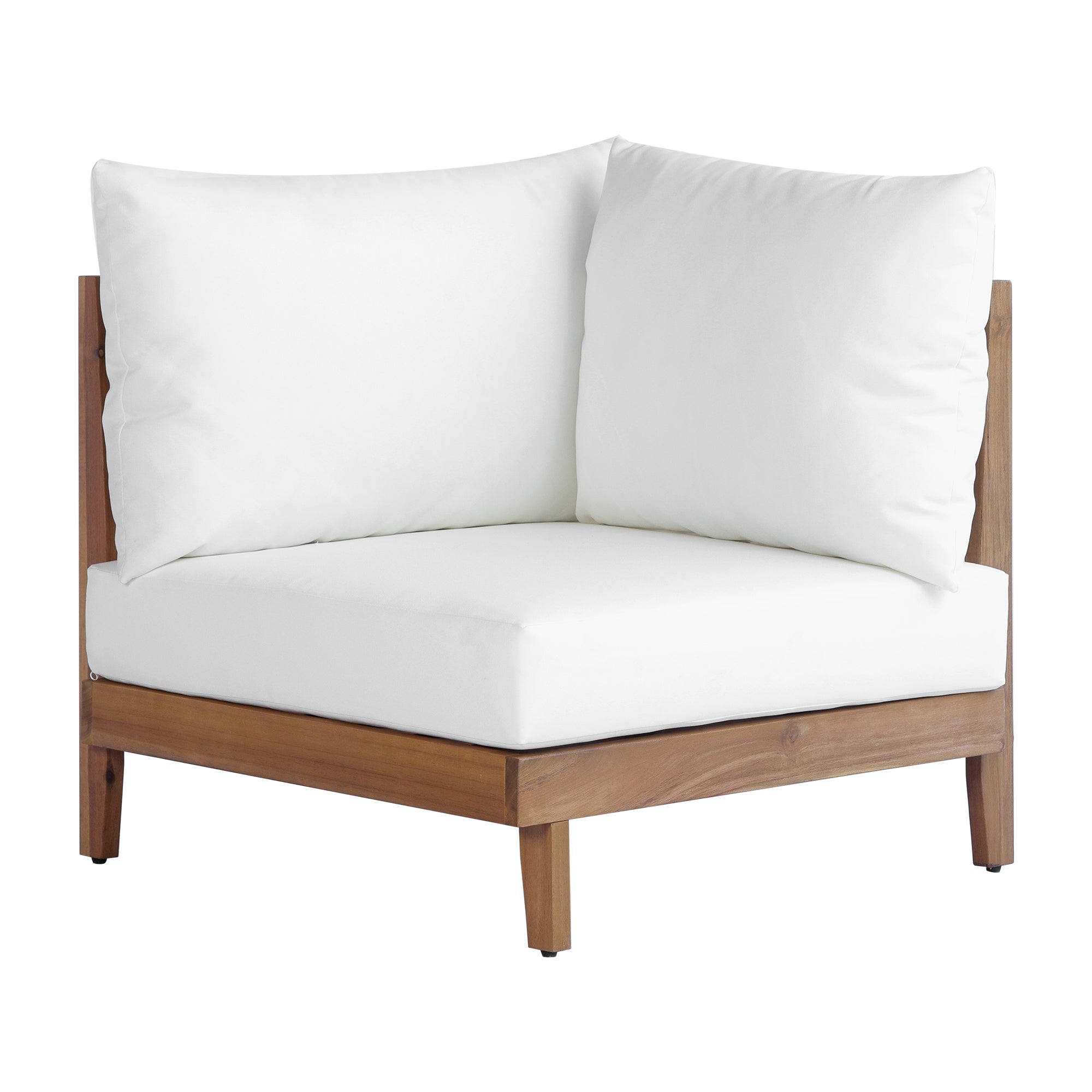 8-Piece Acacia Wood Outdoor Patio Sofa Set, Modular Sectional Furniture Set With Storage Tea Table, Coffee Table And Cushions