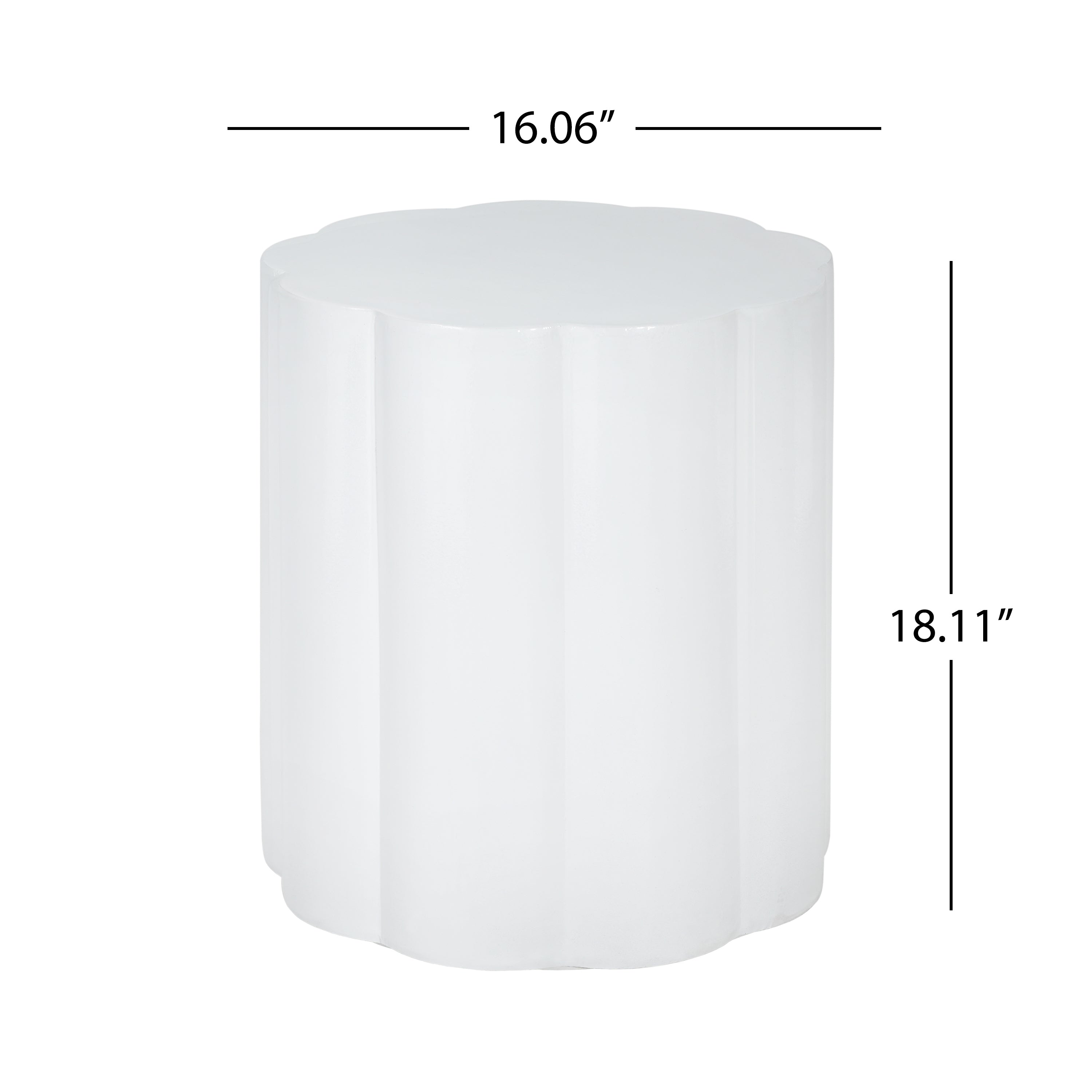 High-Gloss Magnesium Oxide Outdoor Side Table