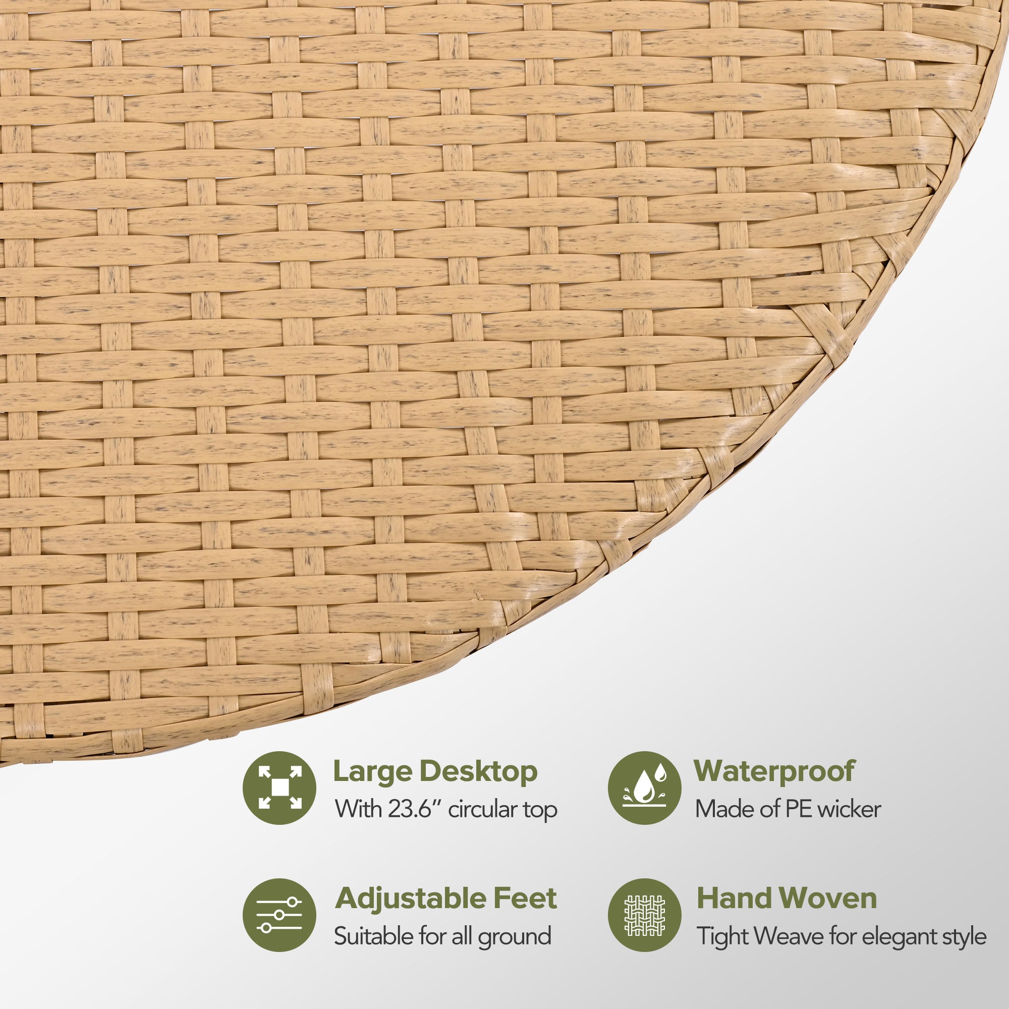 Evoking 7-Piece Outdoor Sectional Set with Hollow Woven Design and Pillows